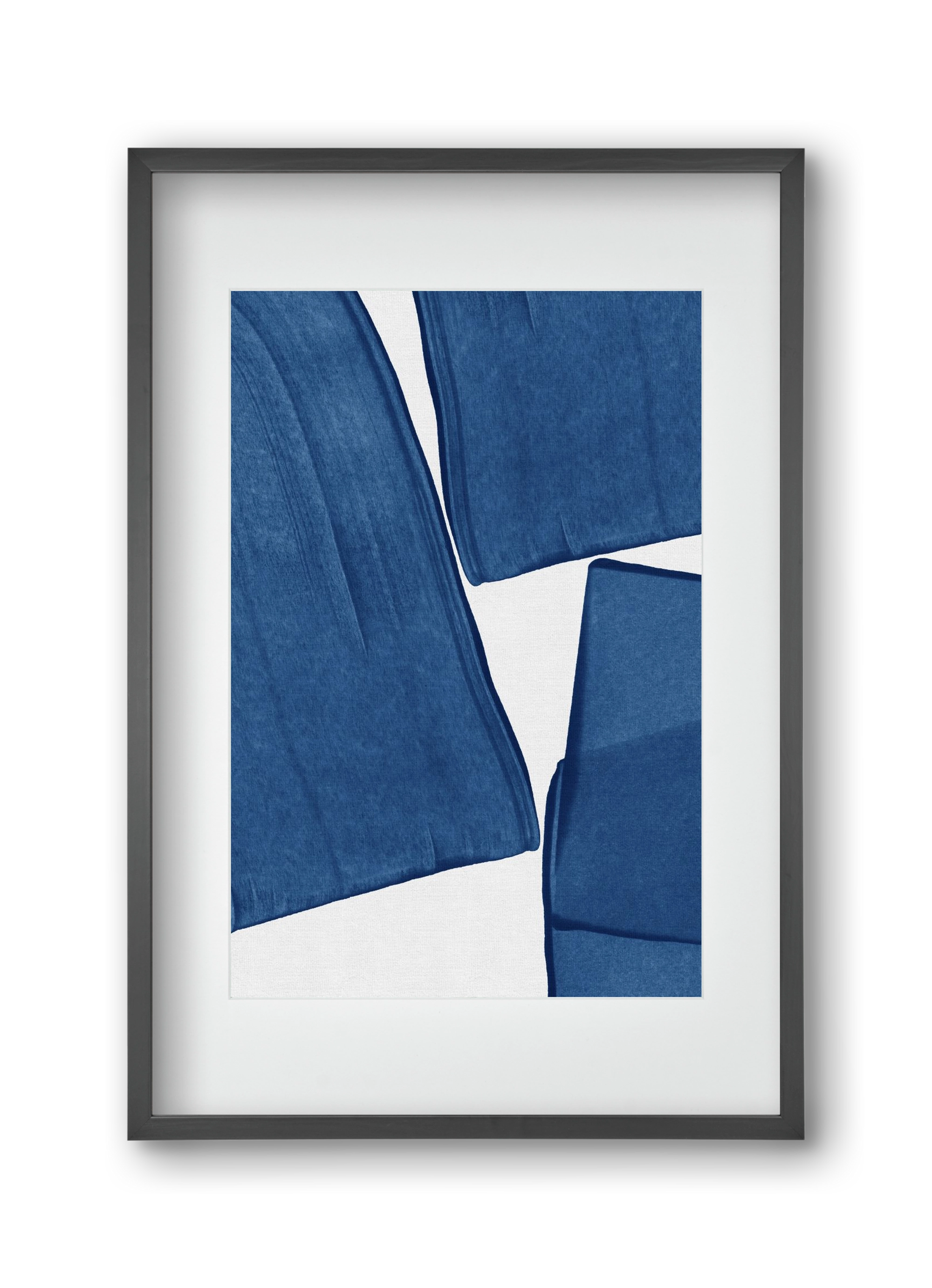 Modern Painting Blue III, 30x45 cm (20x30 cm), Fekete keret, paszpartuval