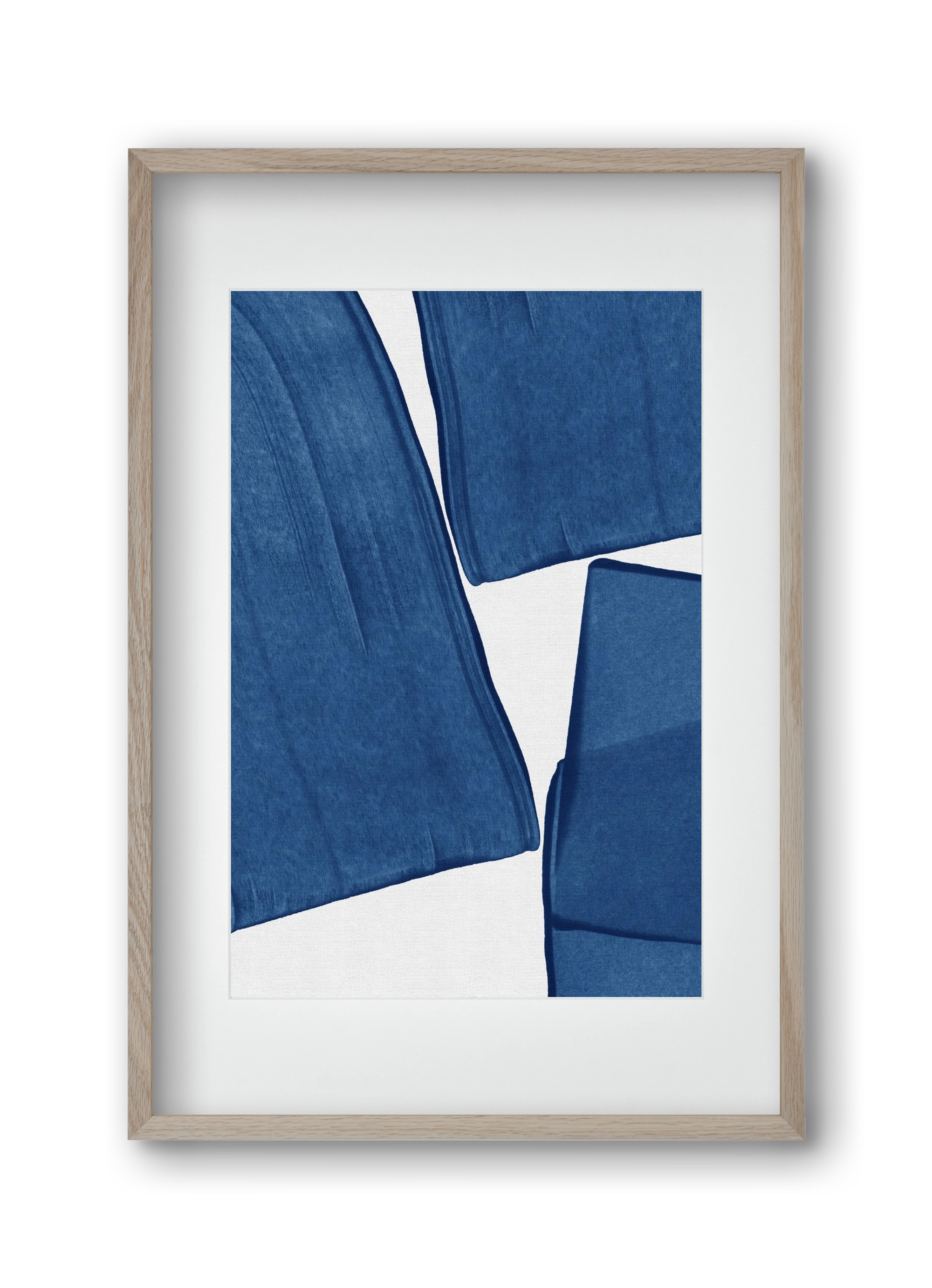 Modern Painting Blue III, 30x45 cm (20x30 cm), Tölgy keret, paszpartuval