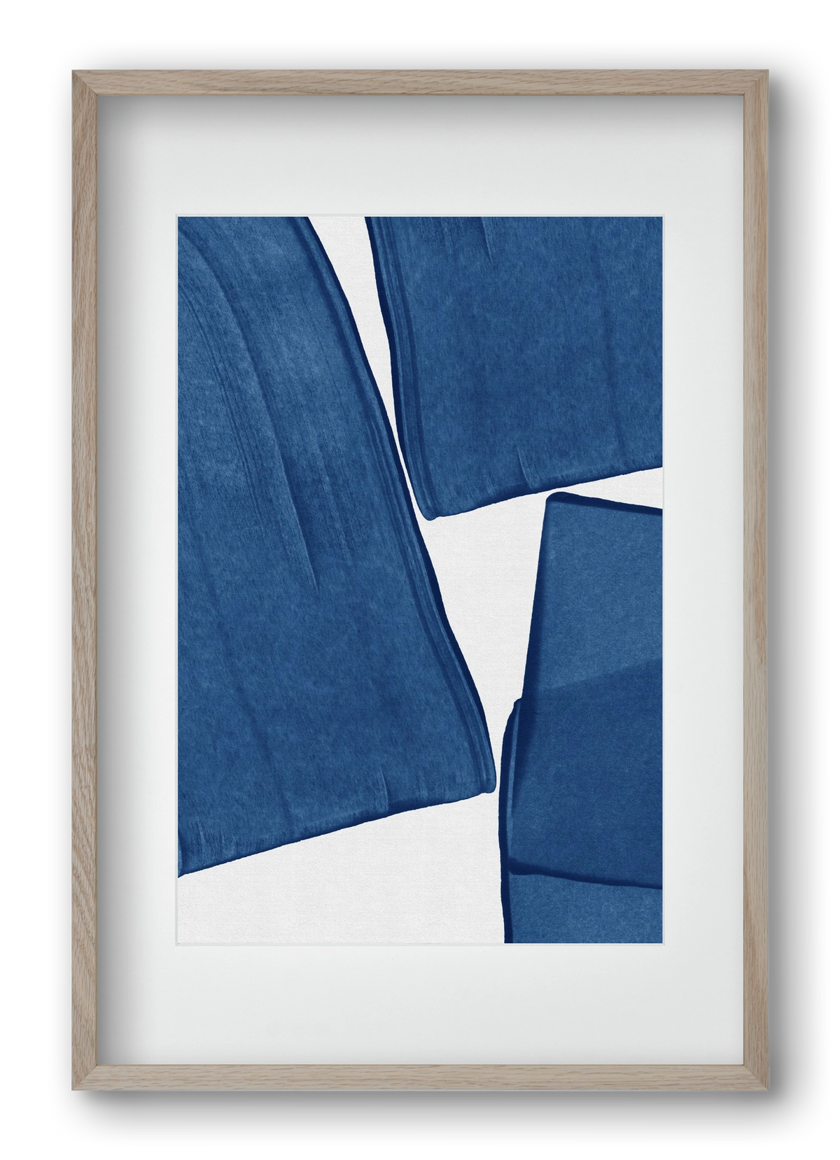 Modern Painting Blue III, 40x60 cm (30x45 cm), Tölgy keret, paszpartuval