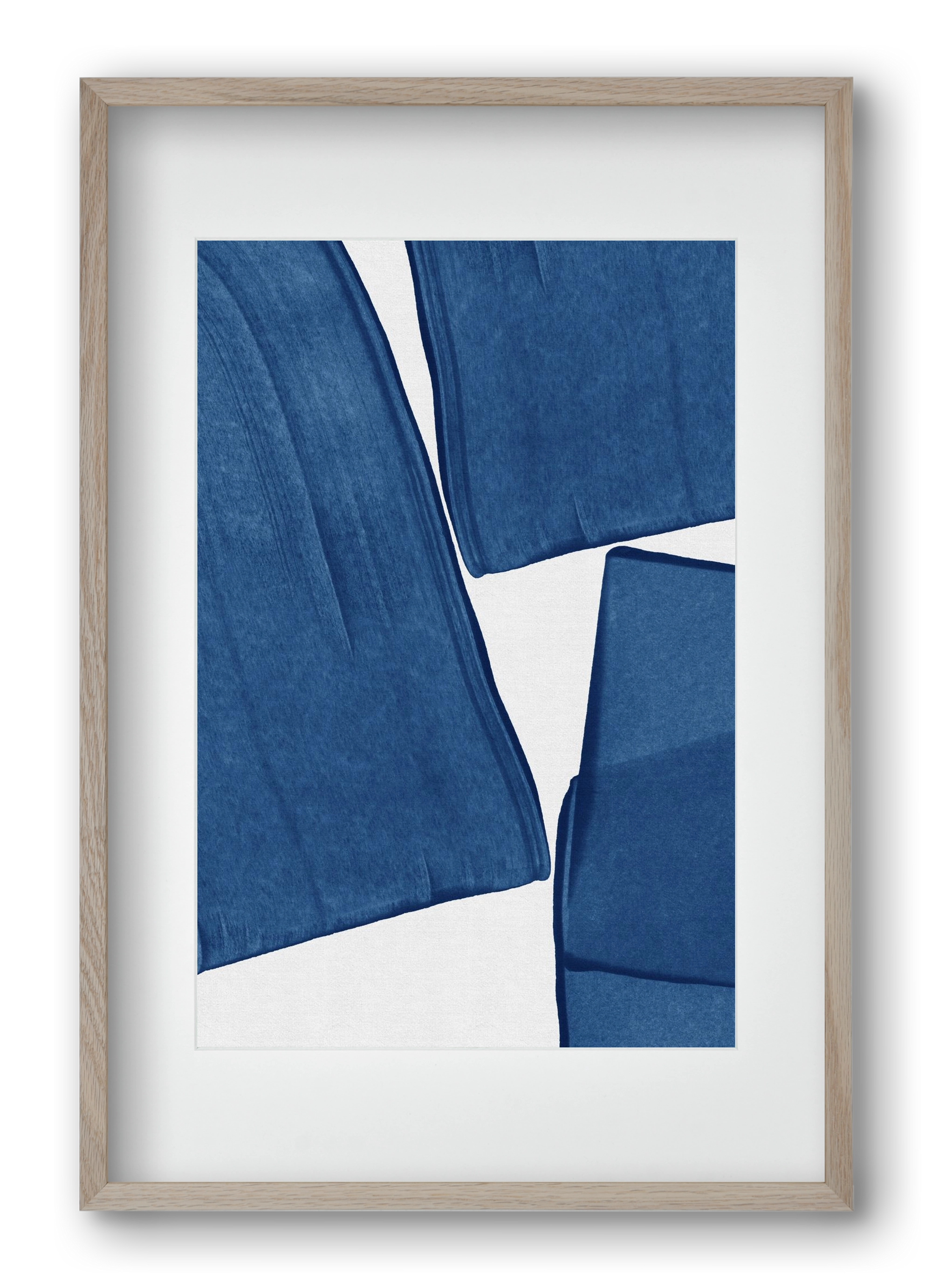 Modern Painting Blue III, 40x60 cm (30x45 cm), Tölgy keret, paszpartuval