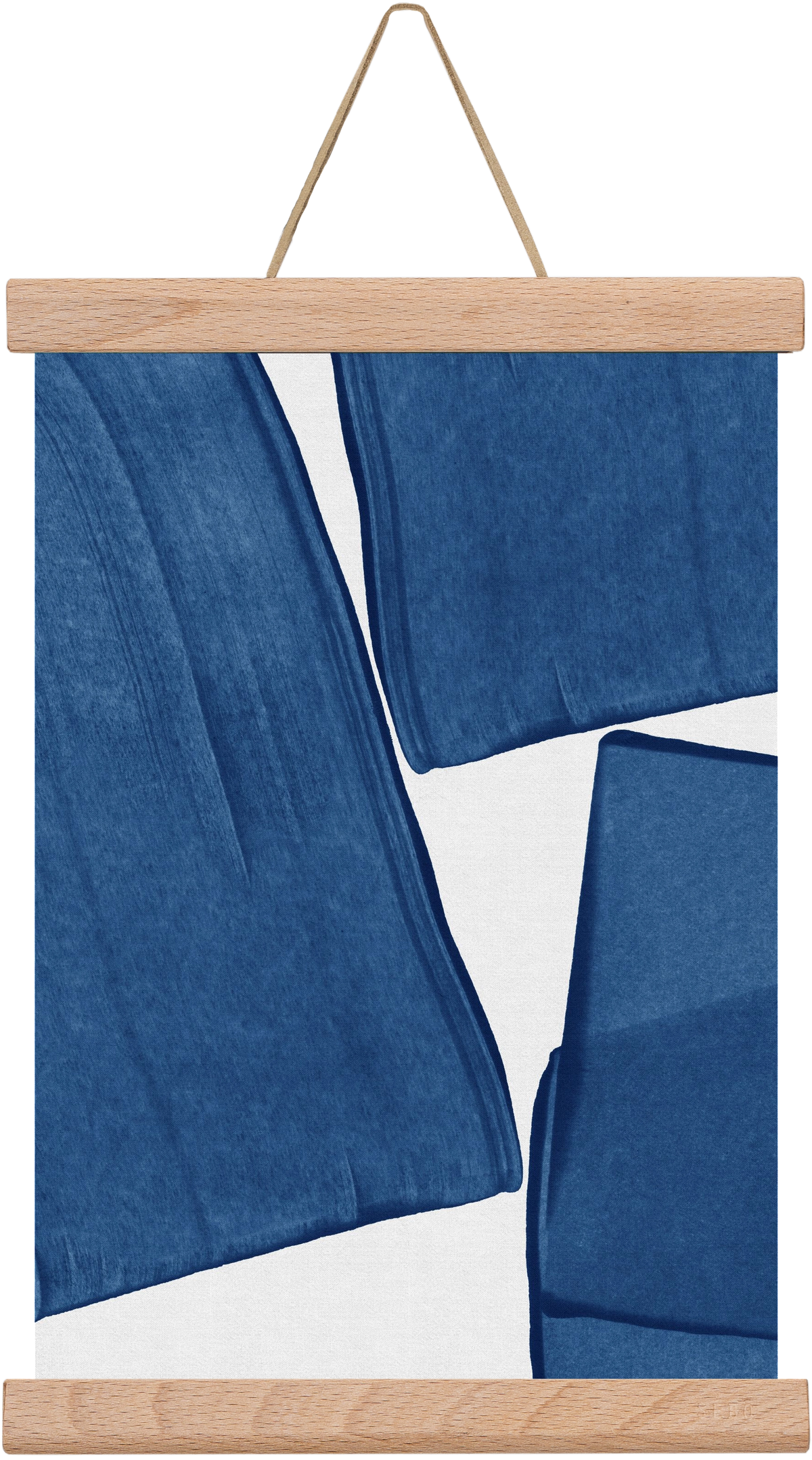 Modern Painting Blue III, 20x30 cm (20x30 cm), Tölgy akasztó