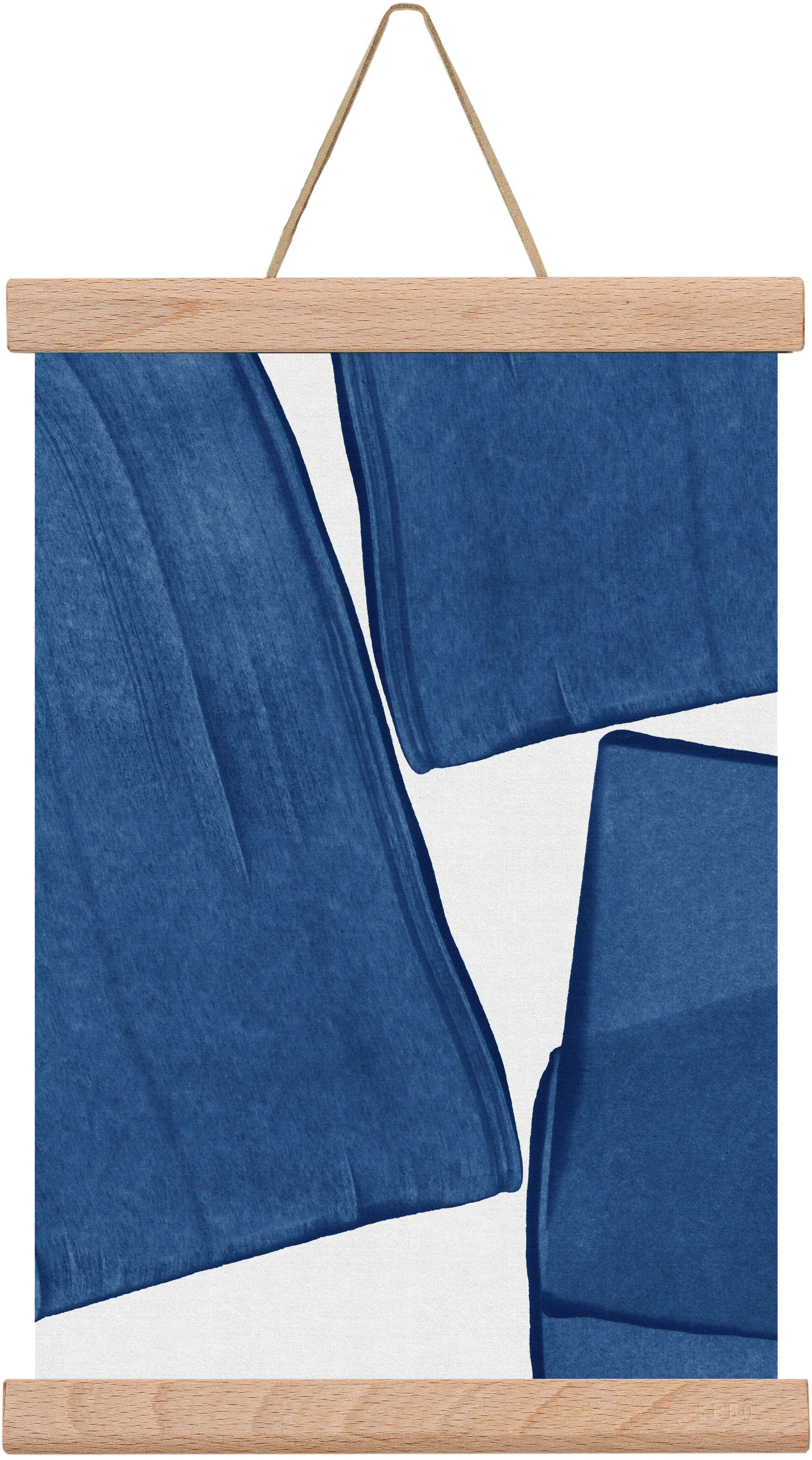 Modern Painting Blue III, 20x30 cm (20x30 cm), Tölgy akasztó