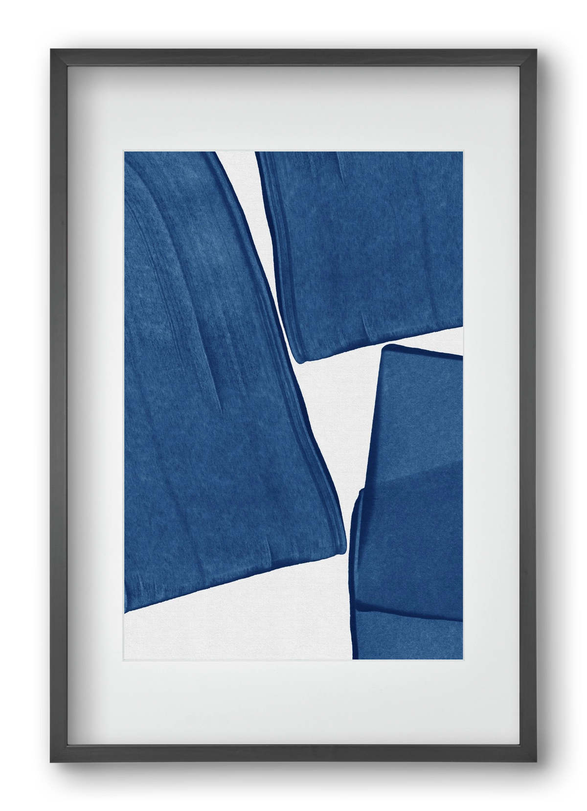 Modern Painting Blue III, 40x60 cm (30x45 cm), Fekete keret, paszpartuval