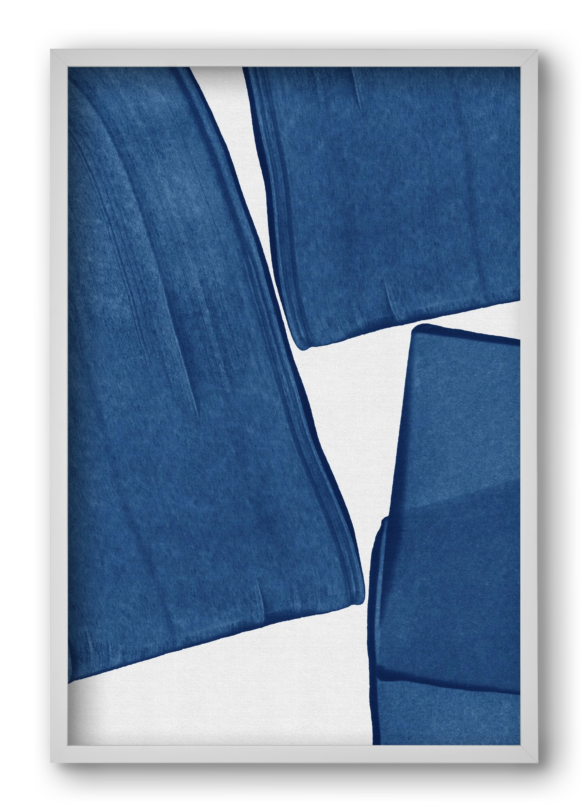 Modern Painting Blue III, 40x60 cm (40x60 cm), Fehér keret