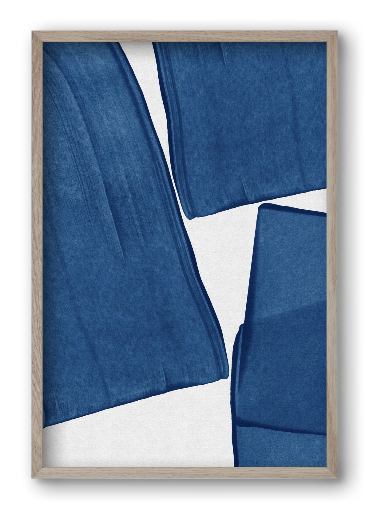 Modern Painting Blue III, 40x60 cm (40x60 cm), Tölgy keret