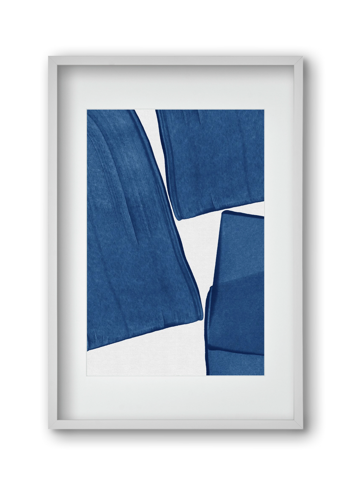 Modern Painting Blue III, 30x45 cm (20x30 cm), Fehér keret, paszpartuval