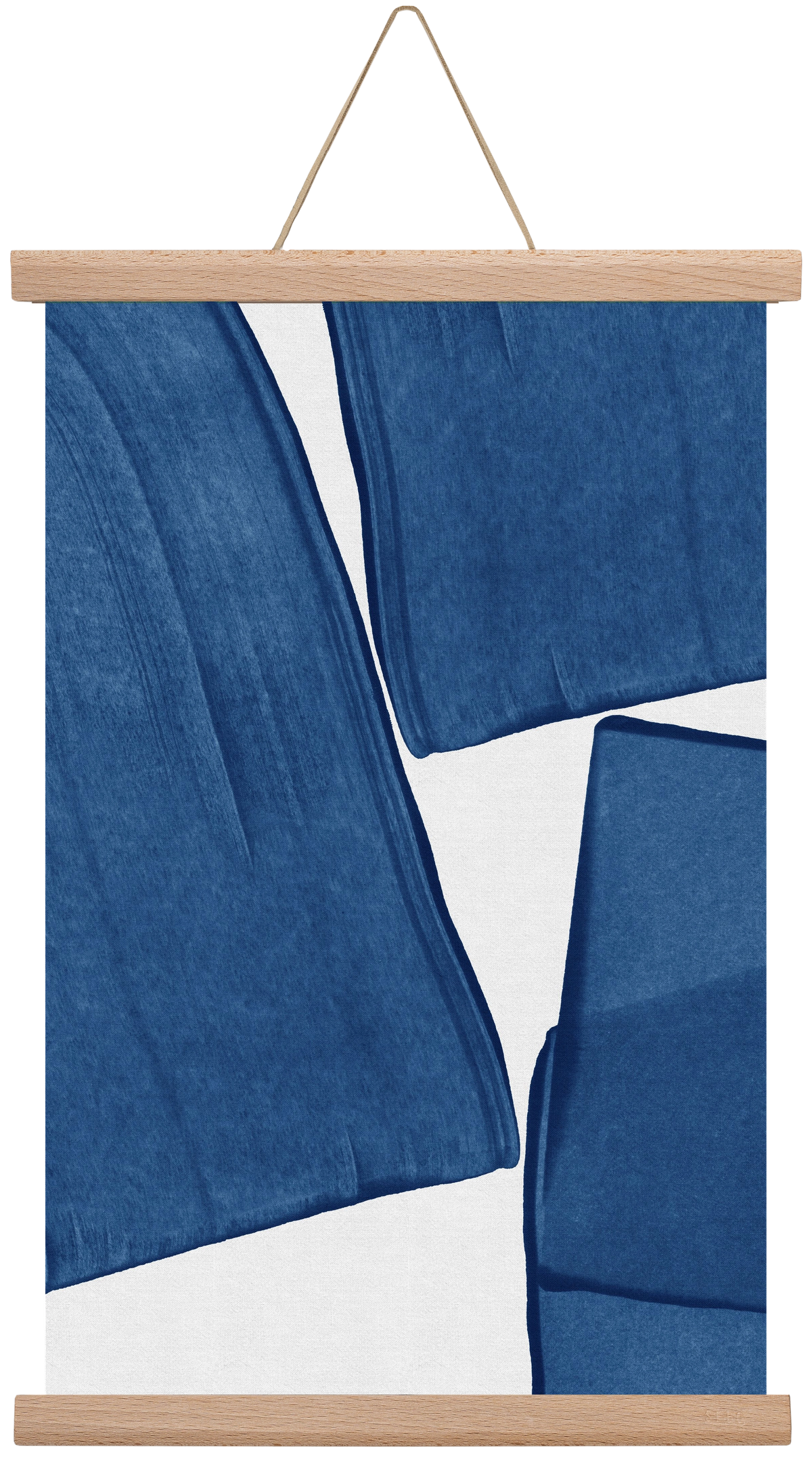 Modern Painting Blue III, 30x45 cm (30x45 cm), Tölgy akasztó