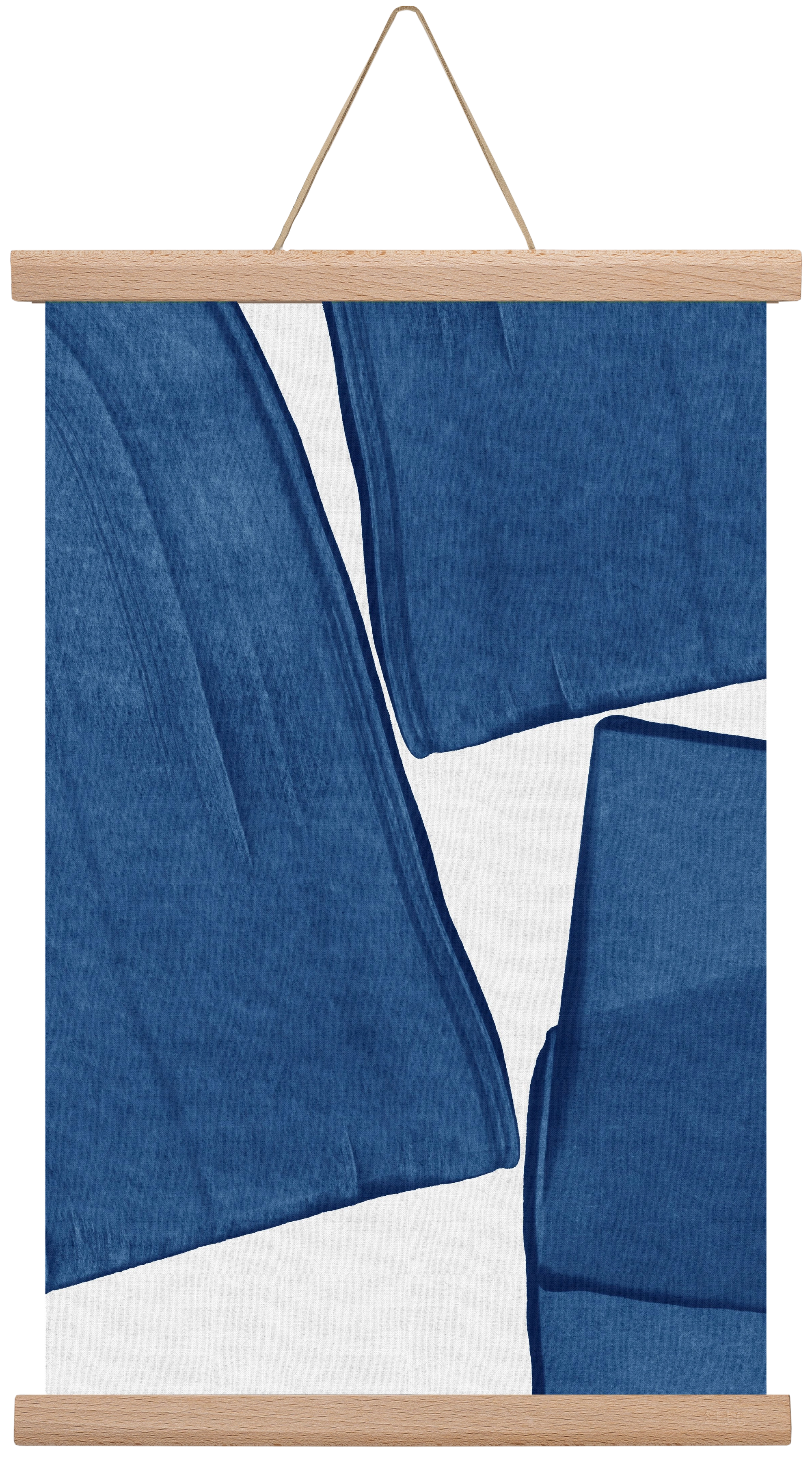 Modern Painting Blue III, 30x45 cm (30x45 cm), Tölgy akasztó