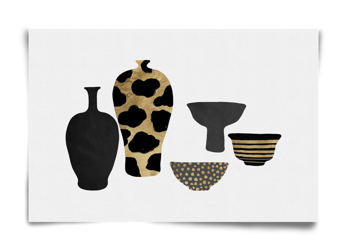 Patterned Vases, 60x40 cm, Keret nélkül