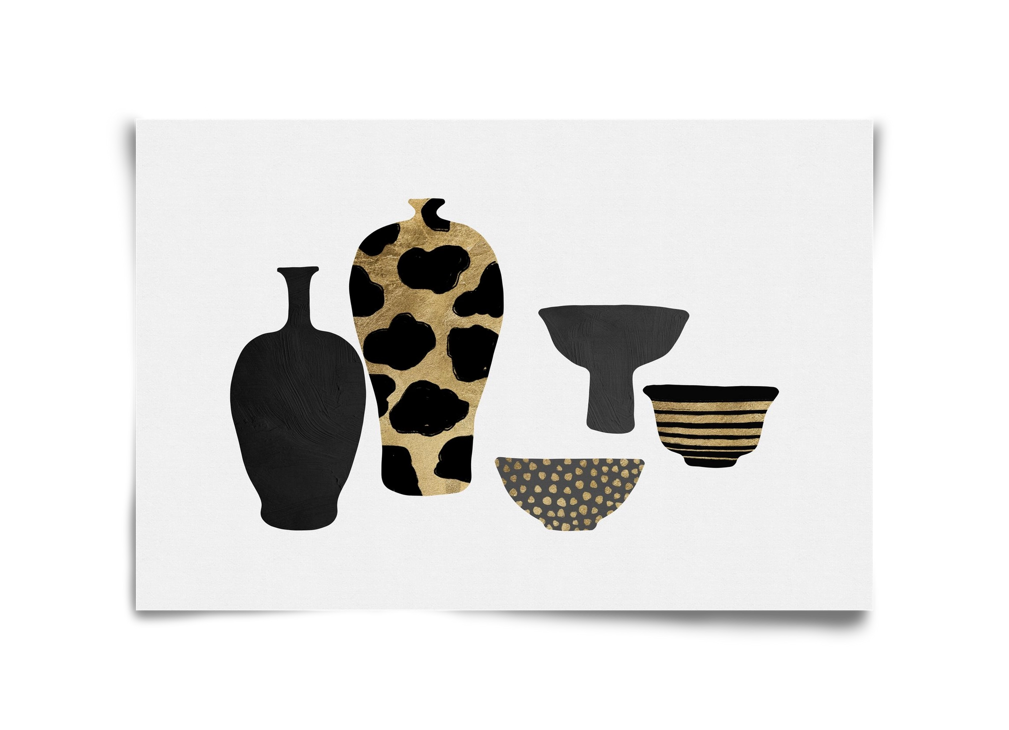 Patterned Vases, 45x30 cm, Keret nélkül