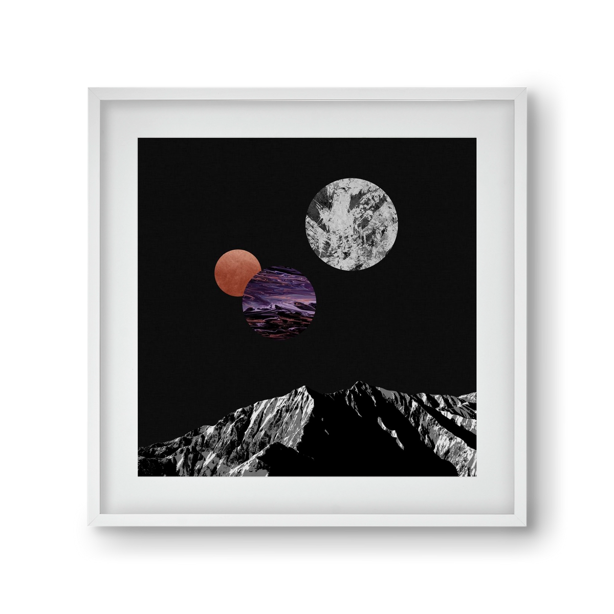 Space I, 30x30 cm (20x20 cm), Fehér keret, paszpartuval