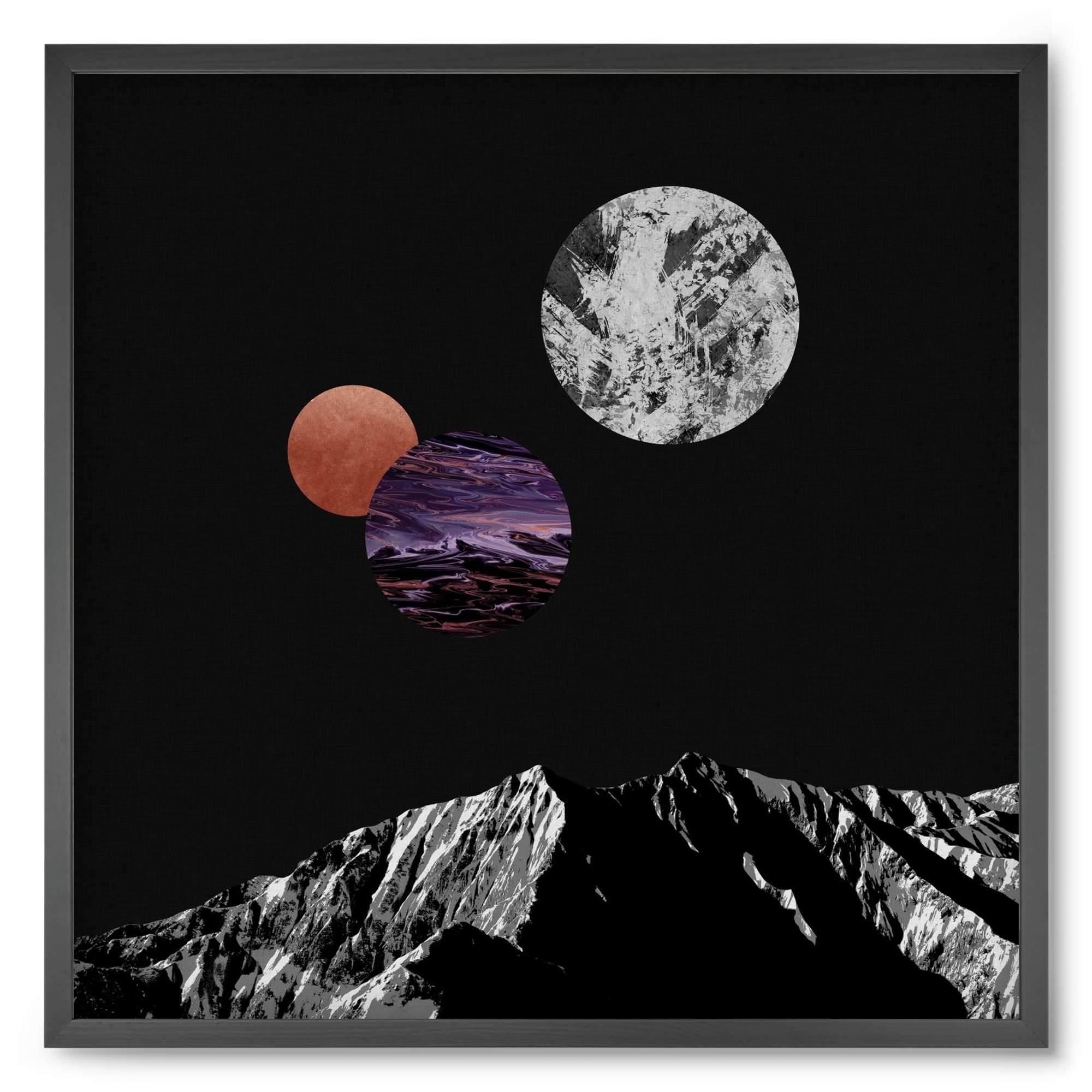 Space I, 50x50 cm (50x50 cm), Fekete keret