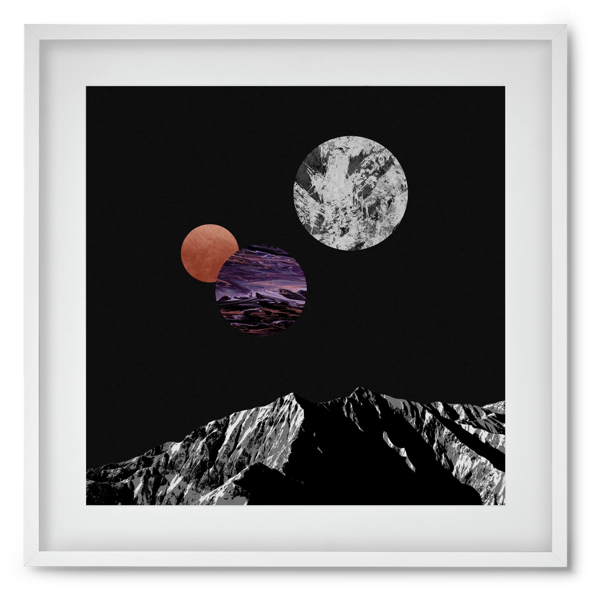 Space I, 50x50 cm (40x40 cm), Fehér keret, paszpartuval