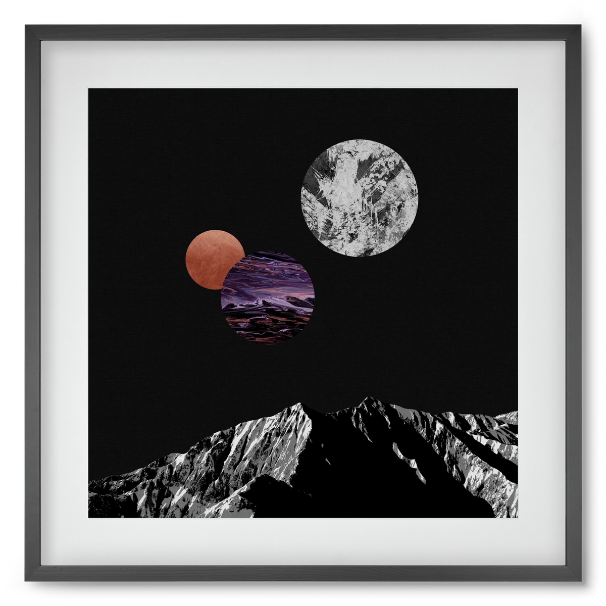 Space I, 50x50 cm (40x40 cm), Fekete keret, paszpartuval