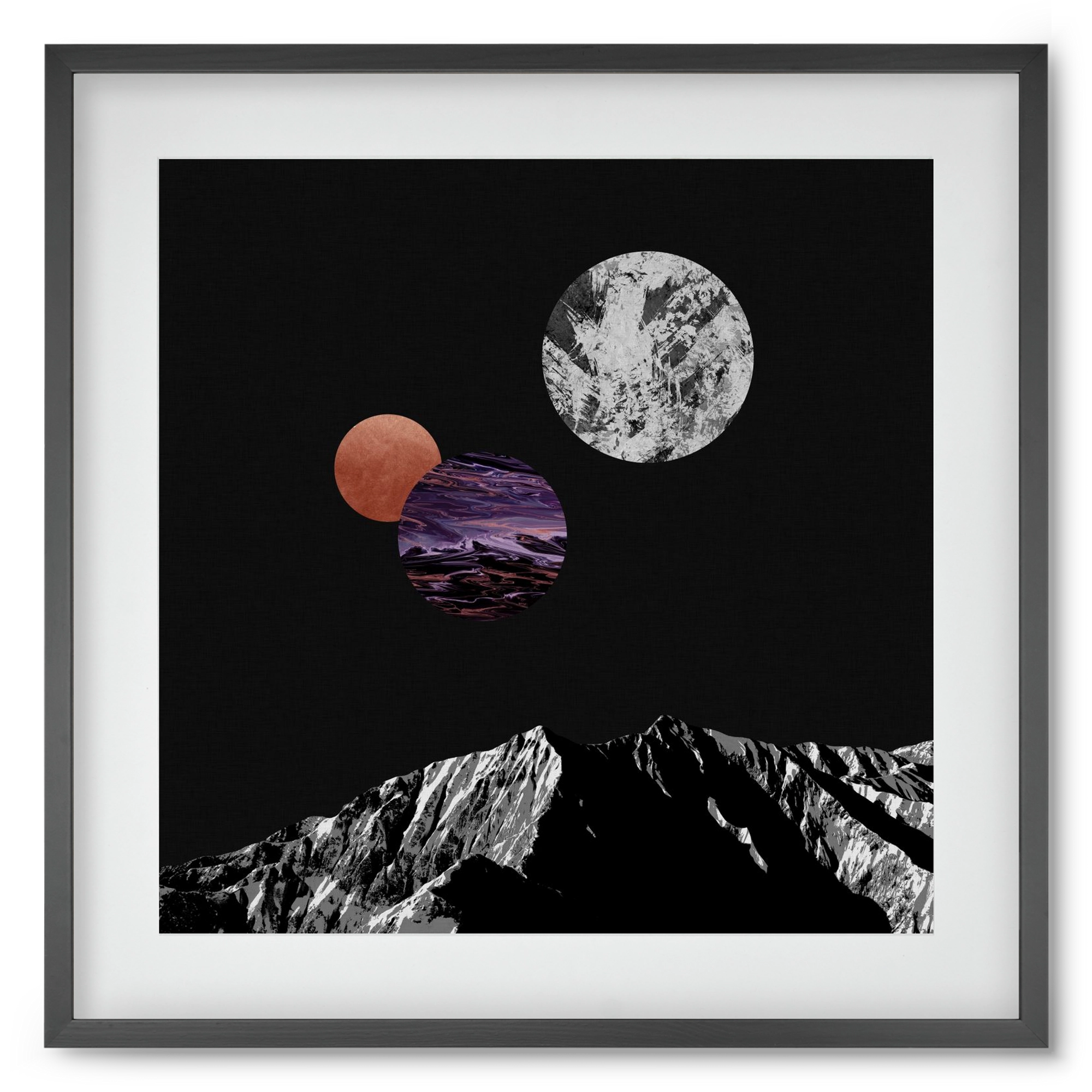 Space I, 50x50 cm (40x40 cm), Fekete keret, paszpartuval