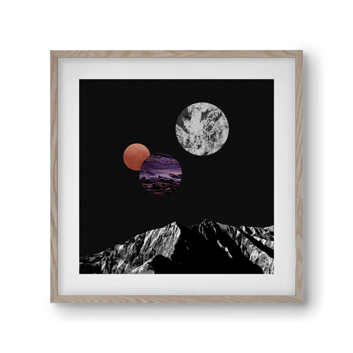 Space I, 30x30 cm (20x20 cm), Tölgy keret, paszpartuval