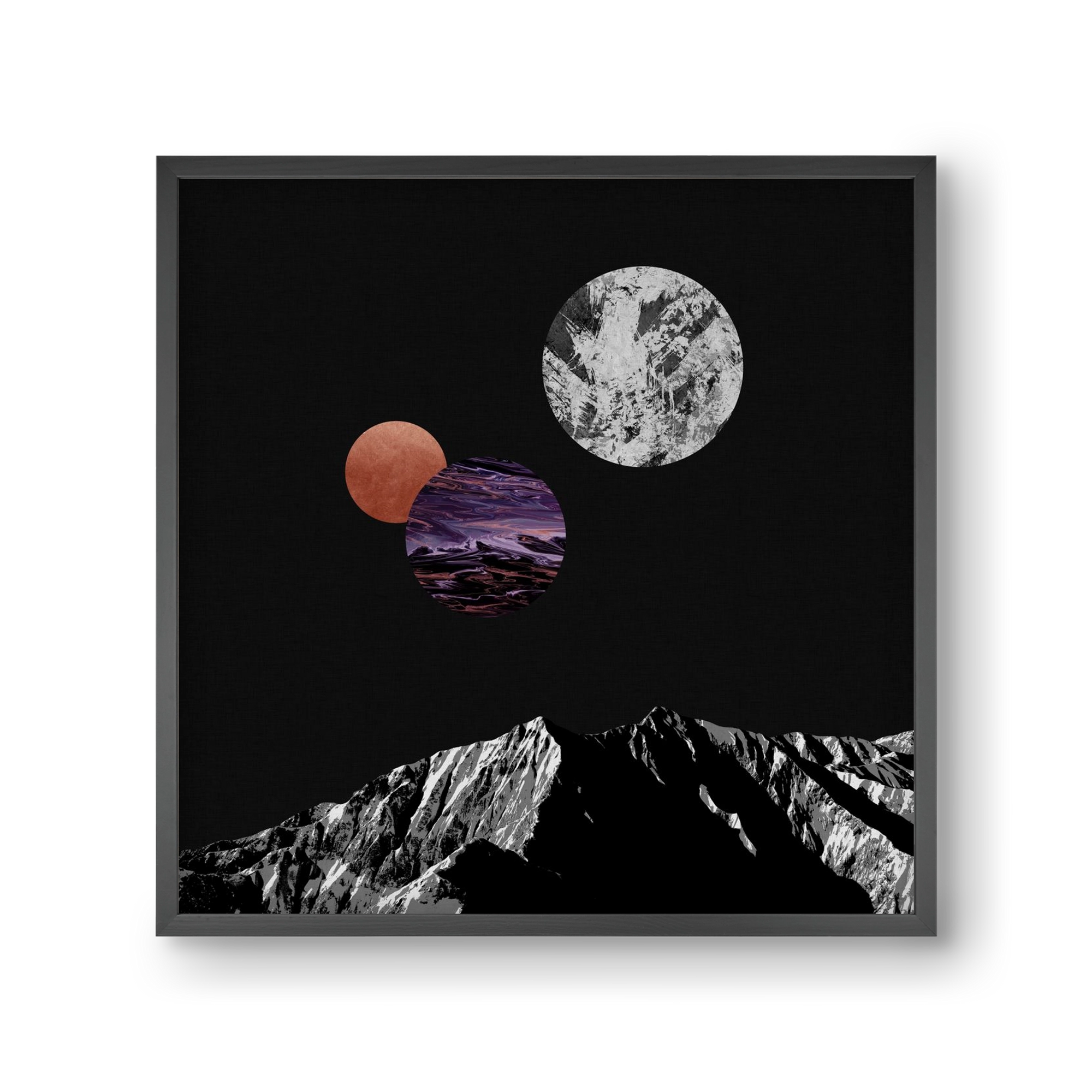 Space I, 30x30 cm (30x30 cm), Fekete keret