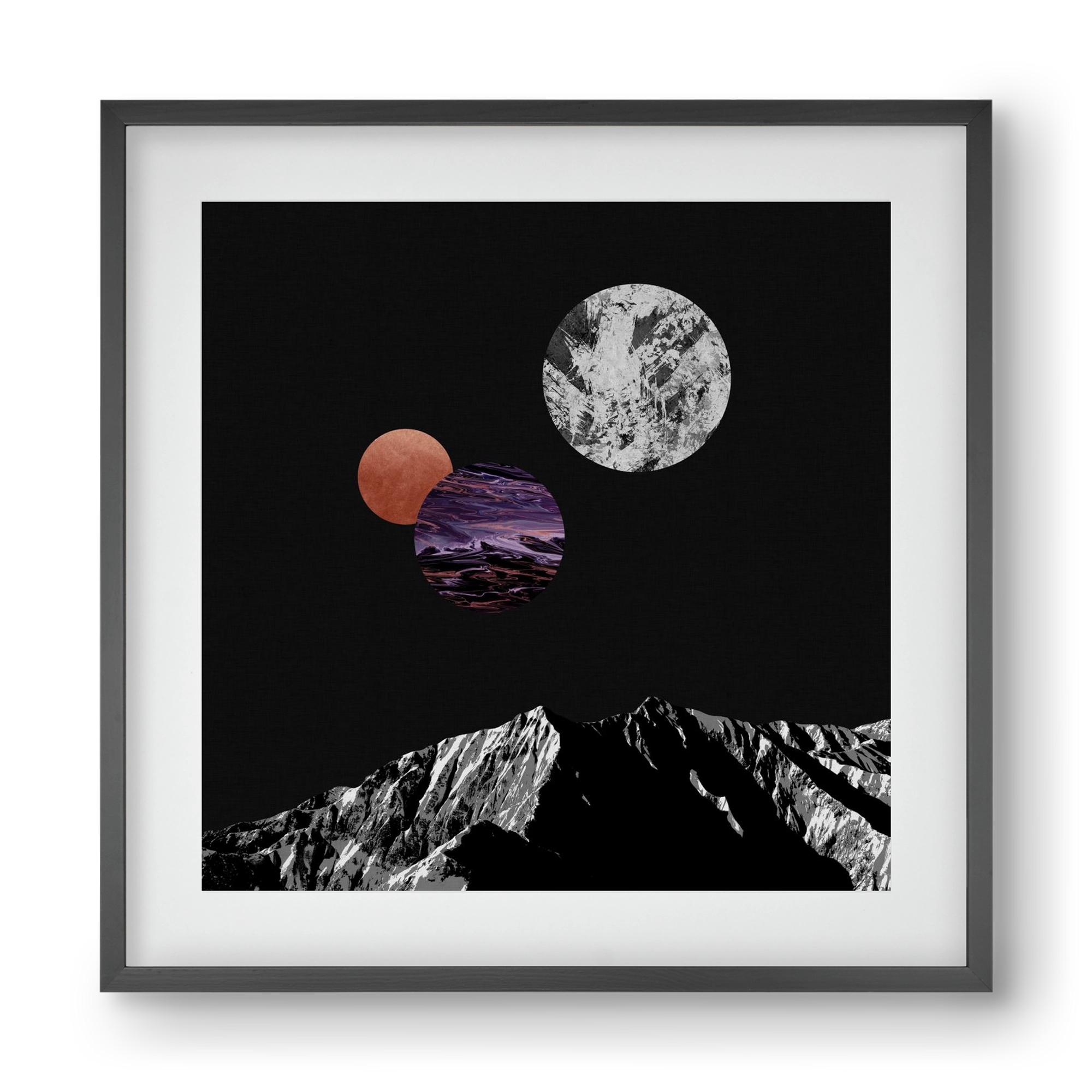 Space I, 40x40 cm (30x30 cm), Fekete keret, paszpartuval