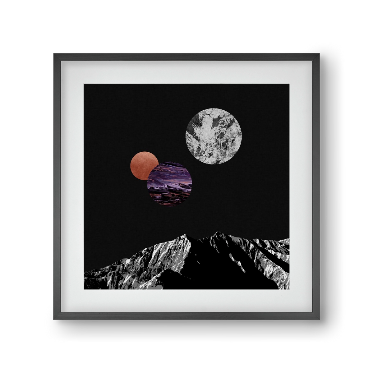 Space I, 30x30 cm (20x20 cm), Fekete keret, paszpartuval