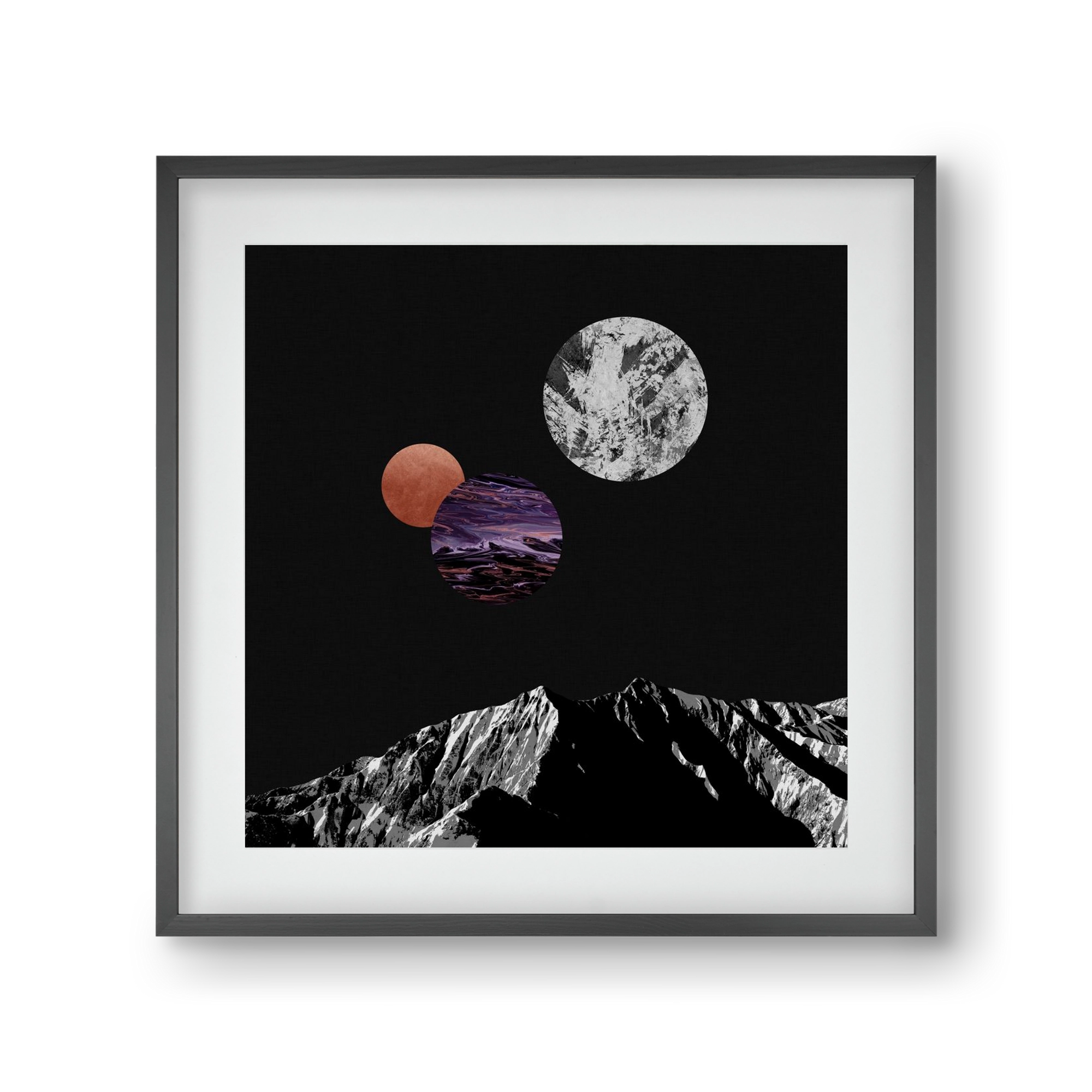 Space I, 30x30 cm (20x20 cm), Fekete keret, paszpartuval