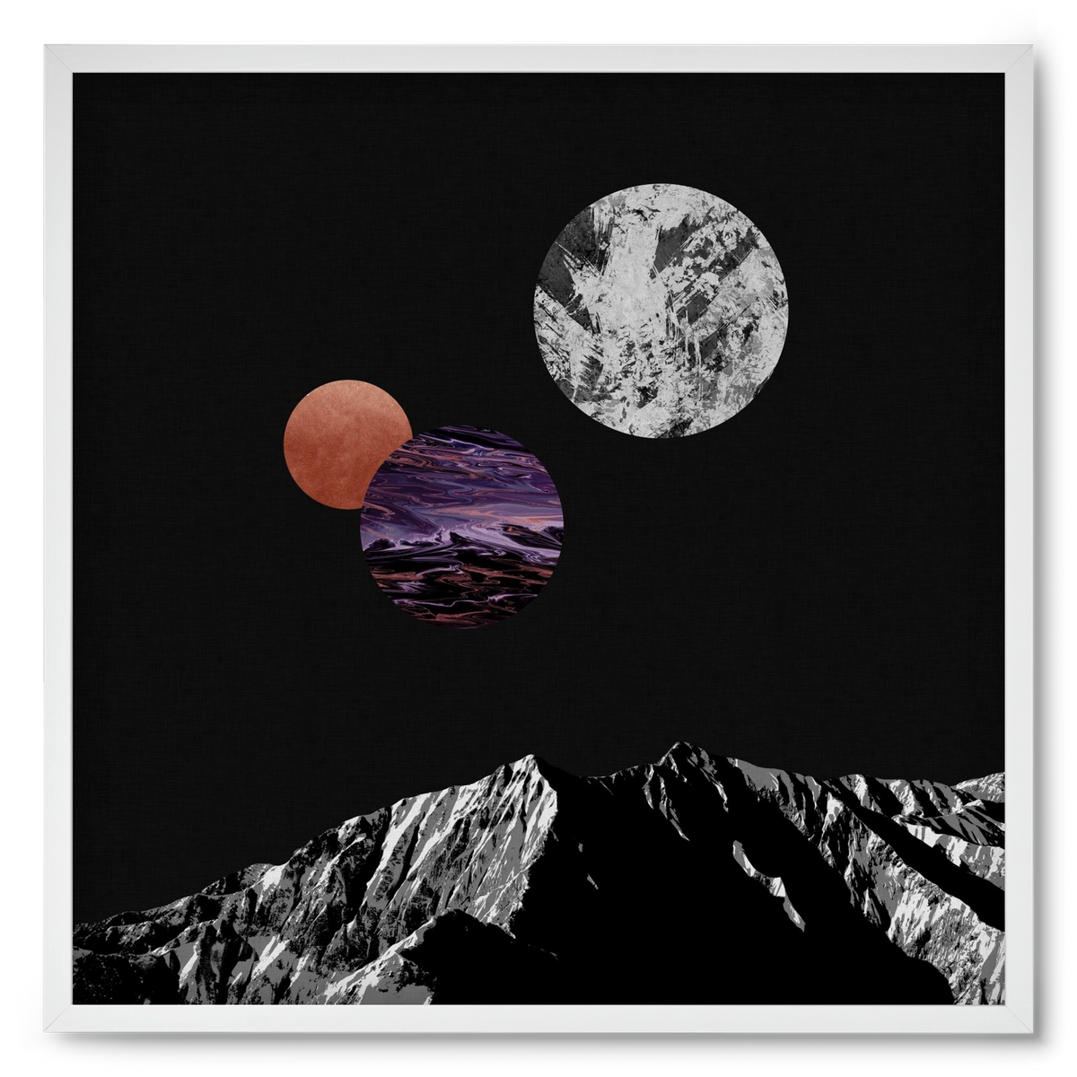 Space I, 50x50 cm (50x50 cm), Fehér keret