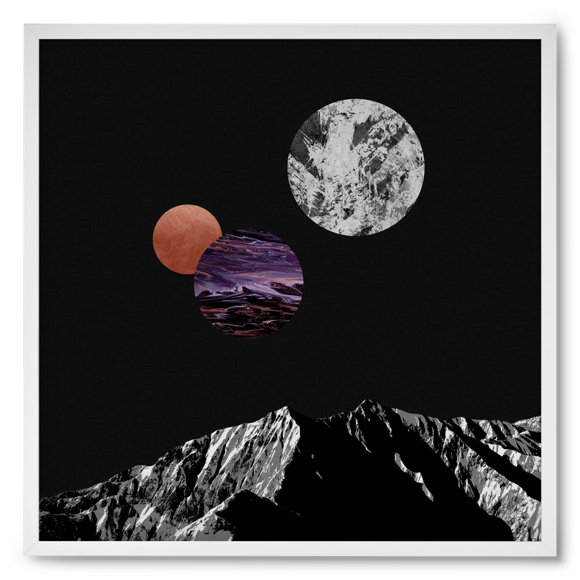 Space I, 50x50 cm (50x50 cm), Fehér keret