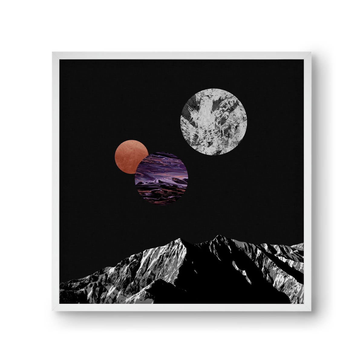 Space I, 30x30 cm (30x30 cm), Fehér keret