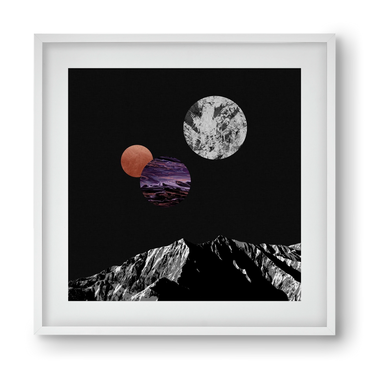 Space I, 40x40 cm (30x30 cm), Fehér keret, paszpartuval