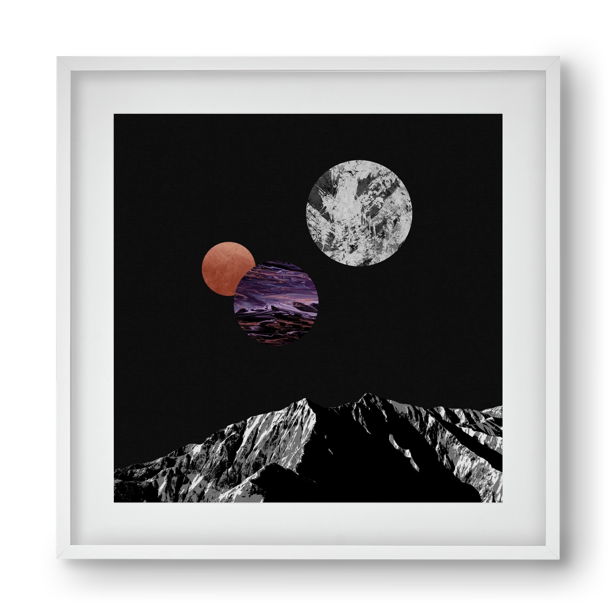 Space I, 40x40 cm (30x30 cm), Fehér keret, paszpartuval