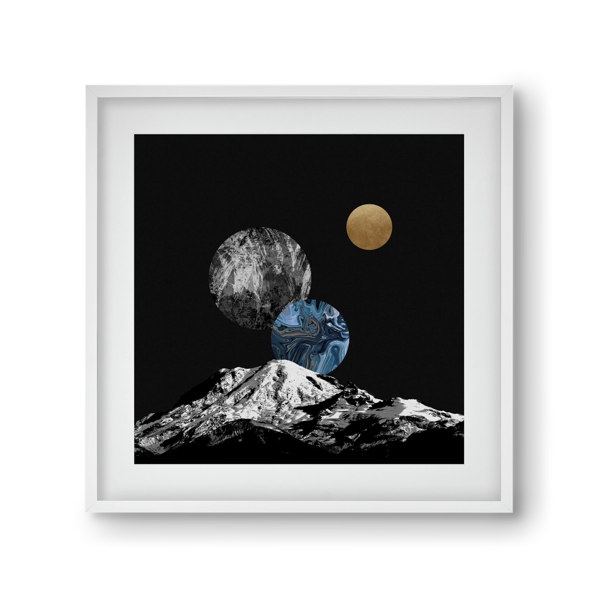 Space II, 30x30 cm (20x20 cm), Fehér keret, paszpartuval