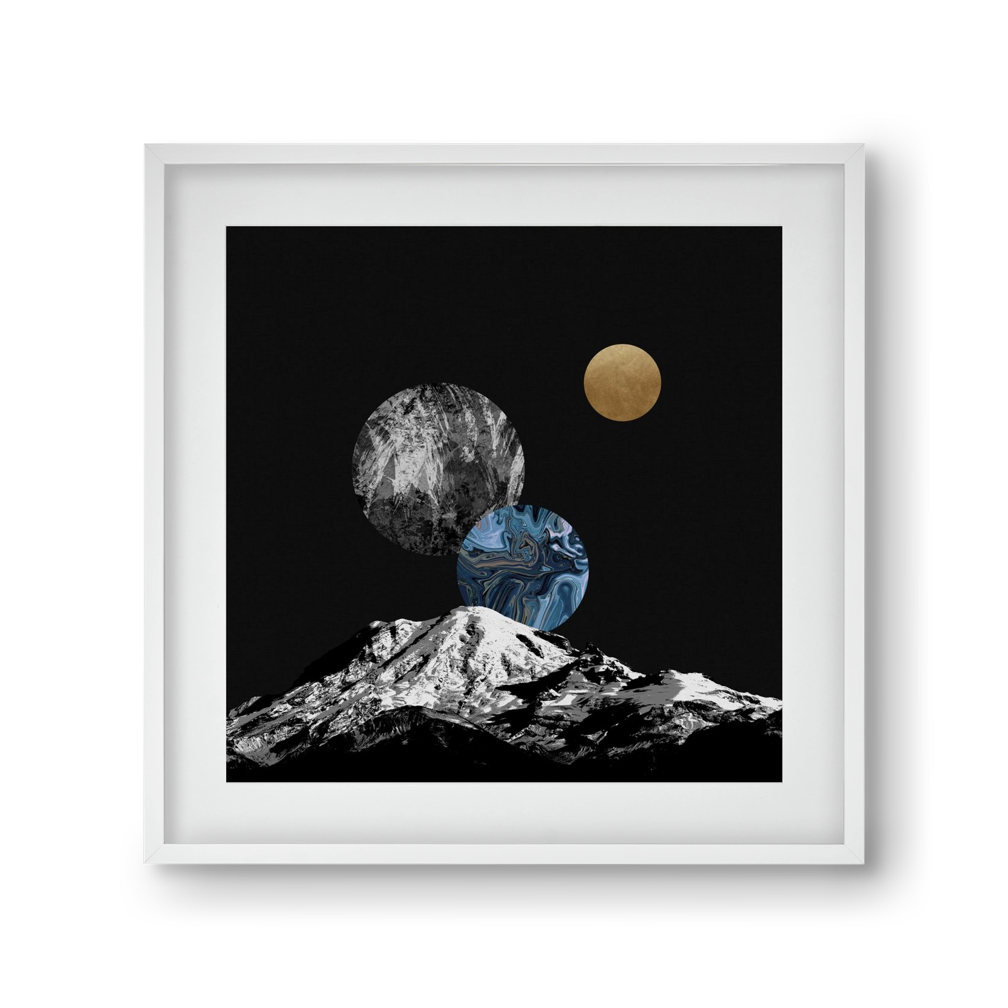 Space II, 30x30 cm (20x20 cm), Fehér keret, paszpartuval