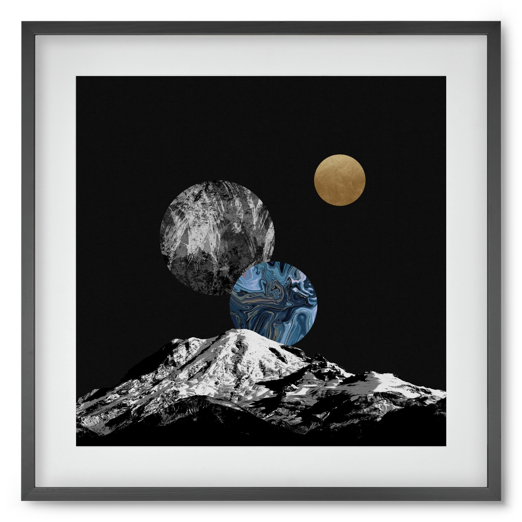 Space II, 50x50 cm (40x40 cm), Fekete keret, paszpartuval