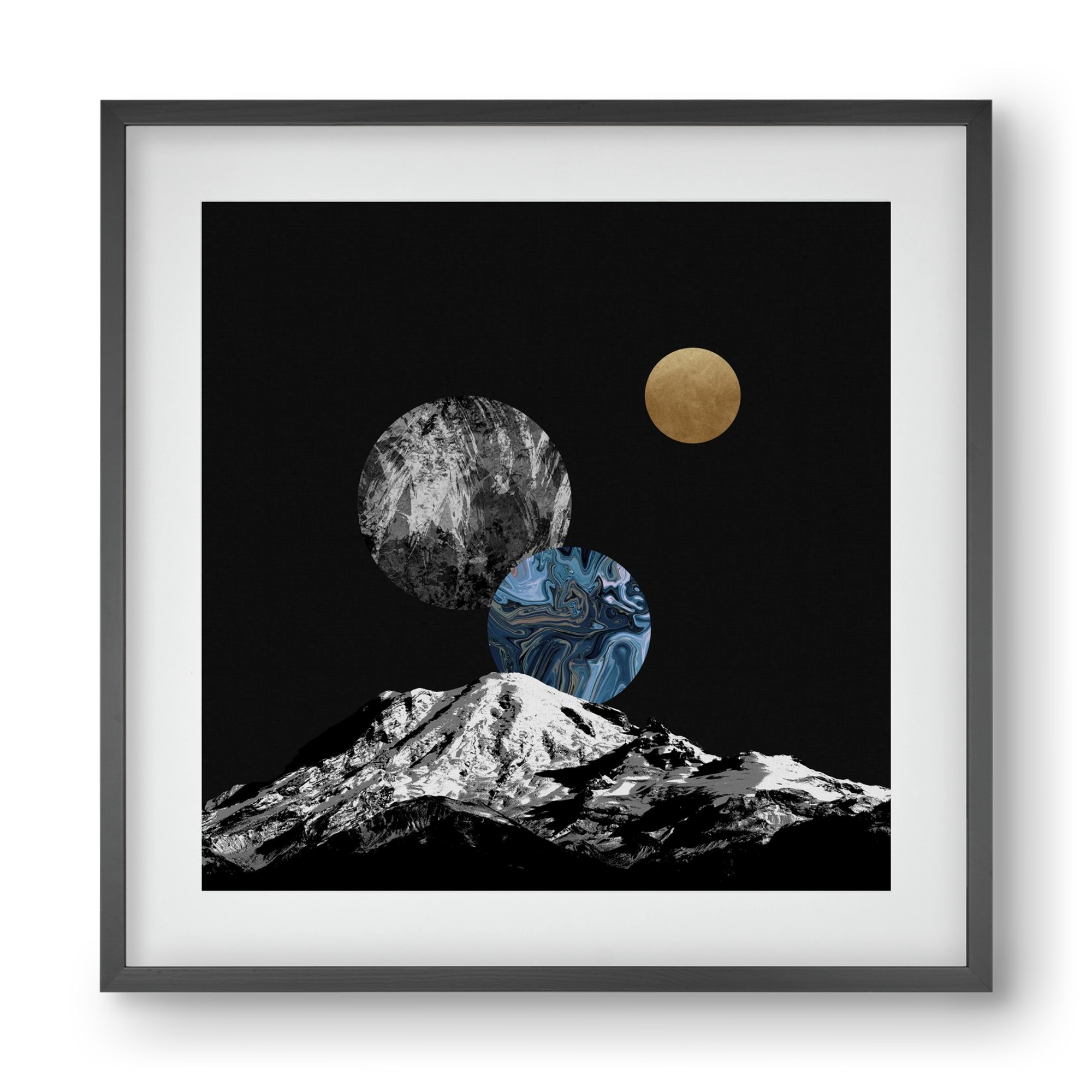 Space II, 40x40 cm (30x30 cm), Fekete keret, paszpartuval