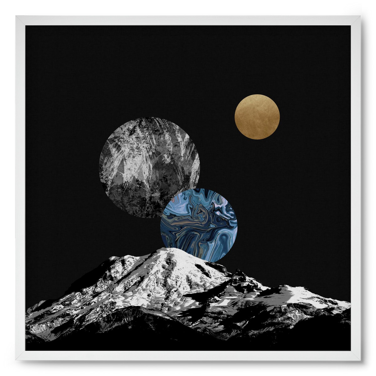 Space II, 50x50 cm (50x50 cm), Fehér keret