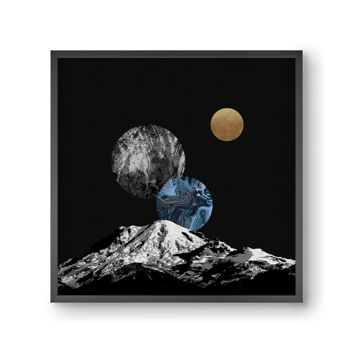 Space II, 30x30 cm (30x30 cm), Fekete keret