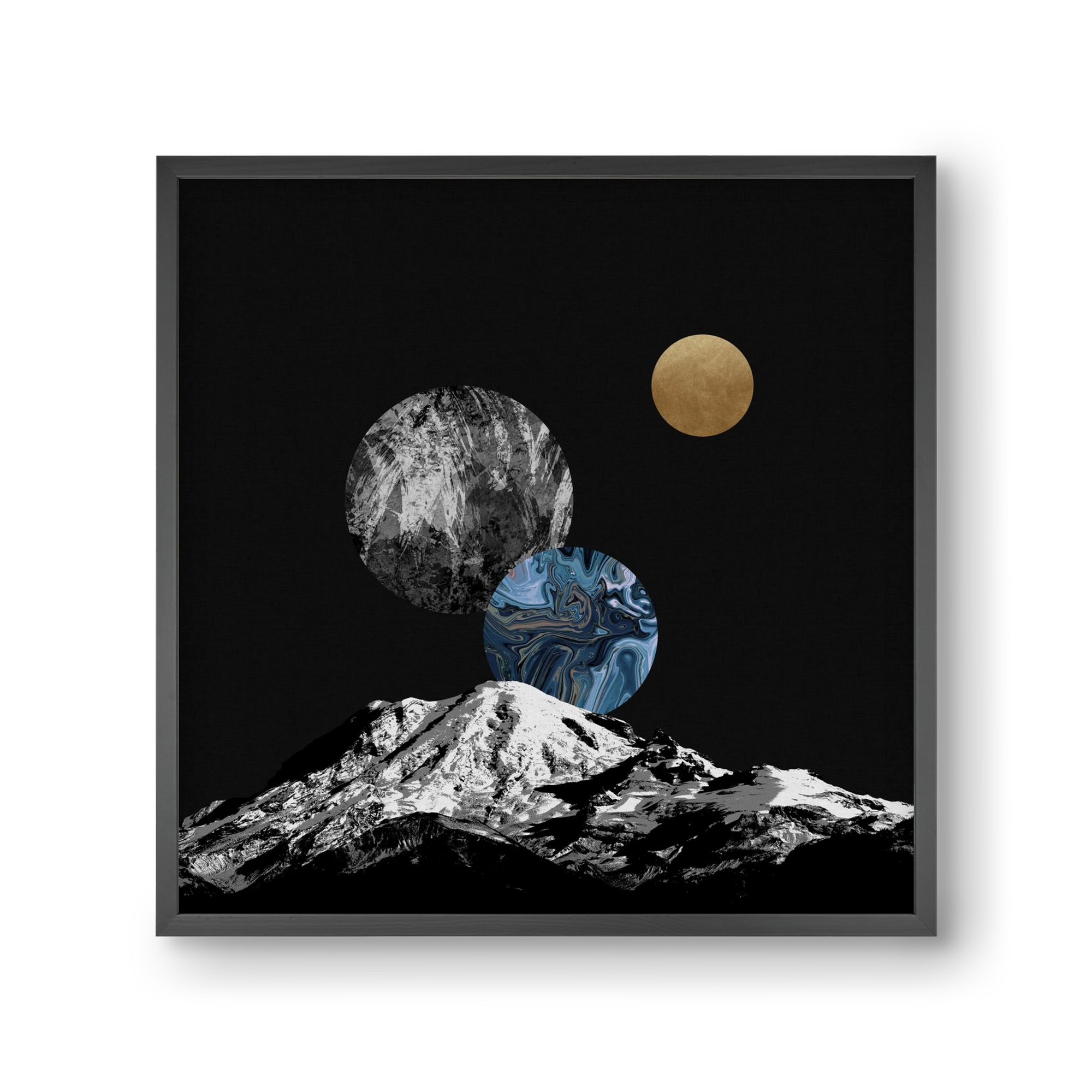 Space II, 30x30 cm (30x30 cm), Fekete keret