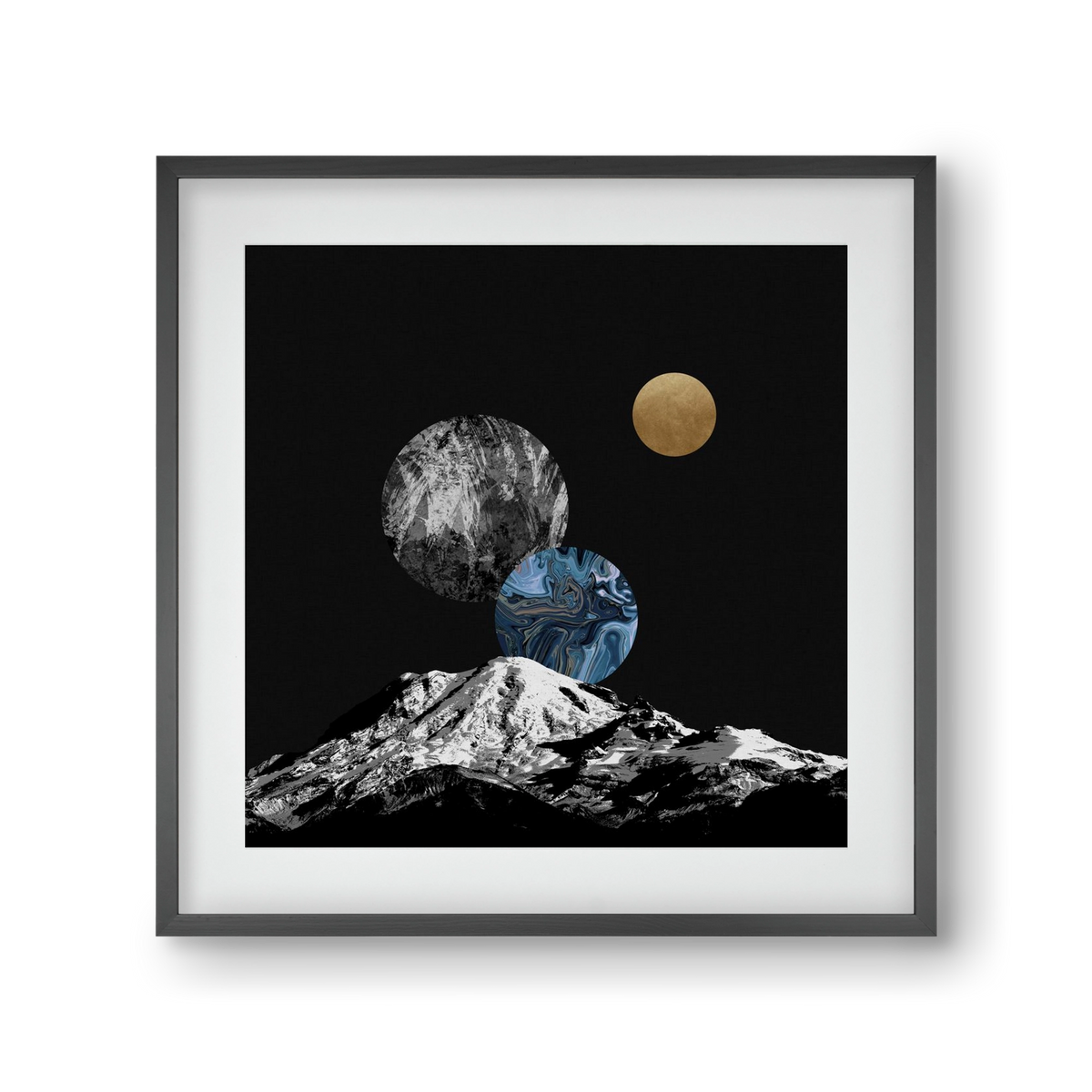 Space II, 30x30 cm (20x20 cm), Fekete keret, paszpartuval