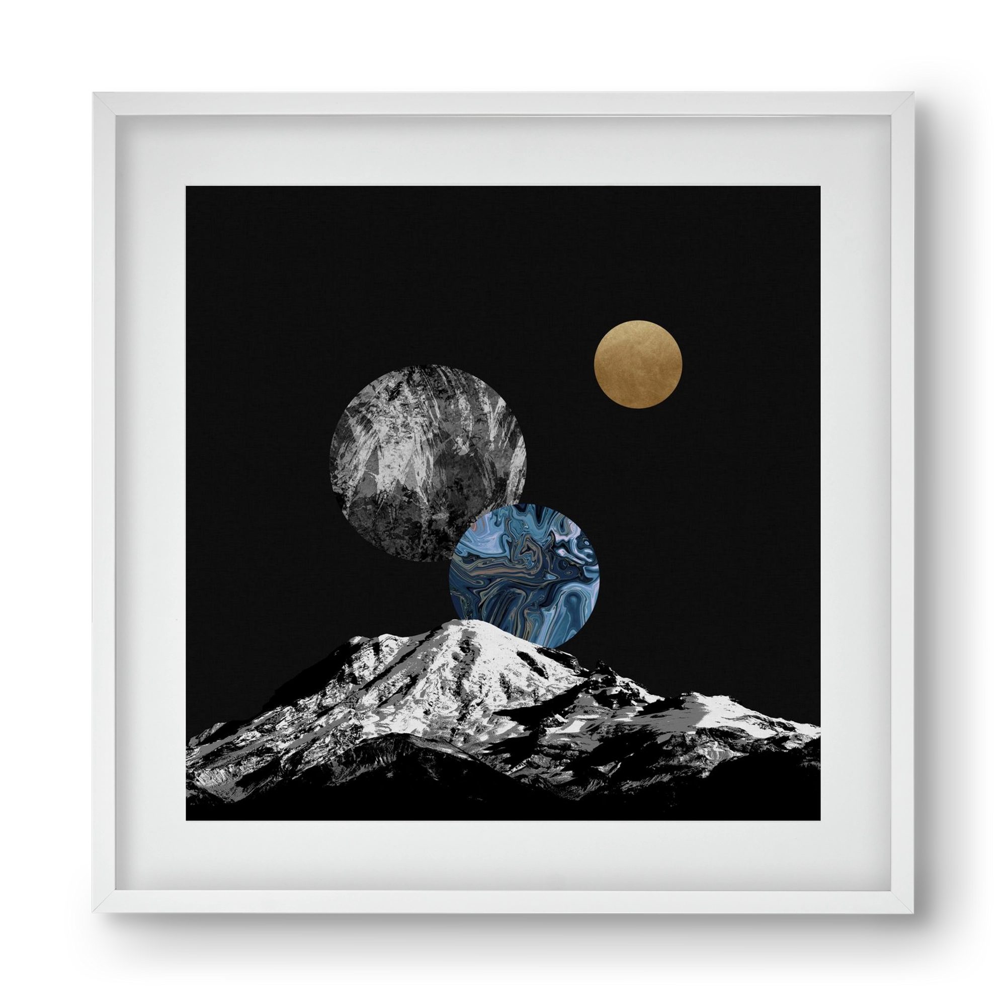 Space II, 40x40 cm (30x30 cm), Fehér keret, paszpartuval