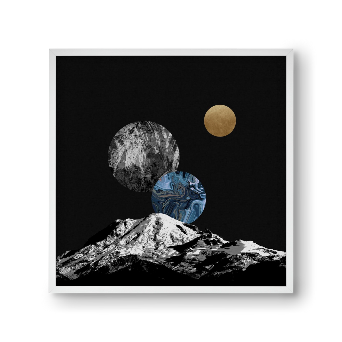 Space II, 30x30 cm (30x30 cm), Fehér keret