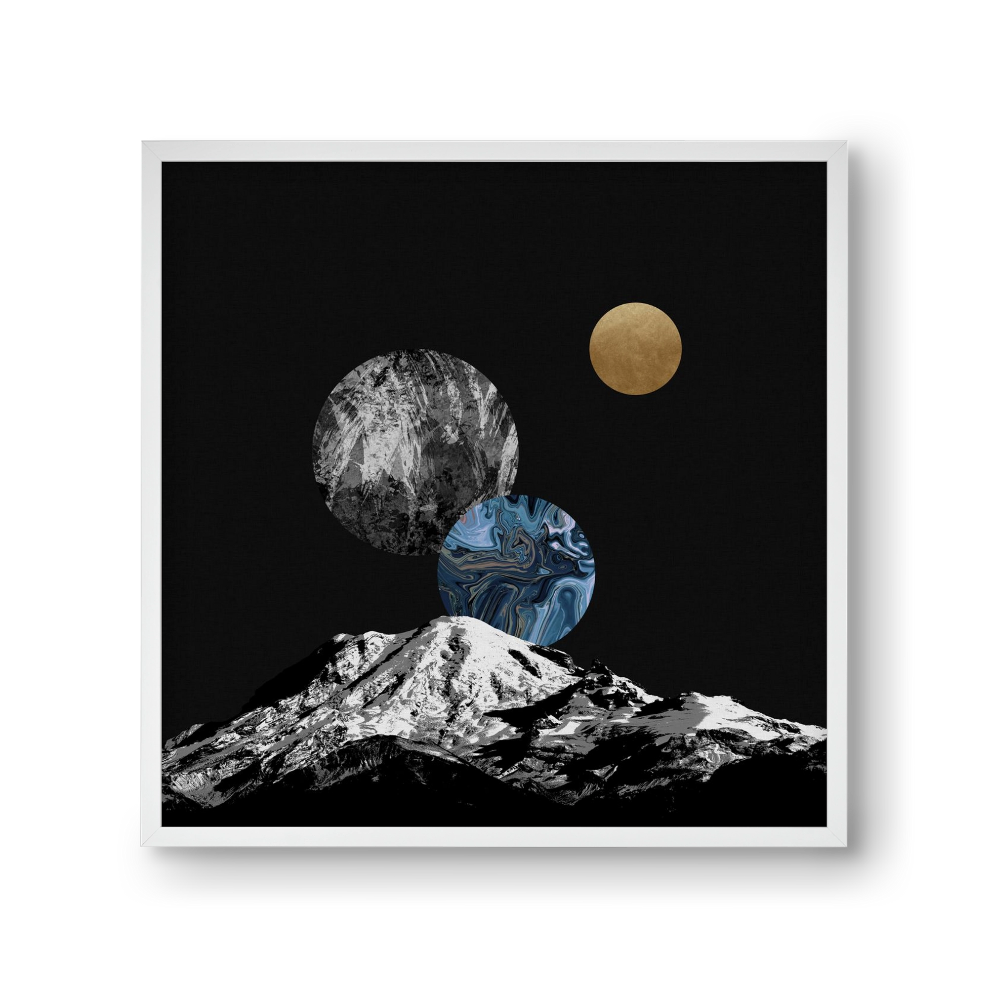 Space II, 30x30 cm (30x30 cm), Fehér keret