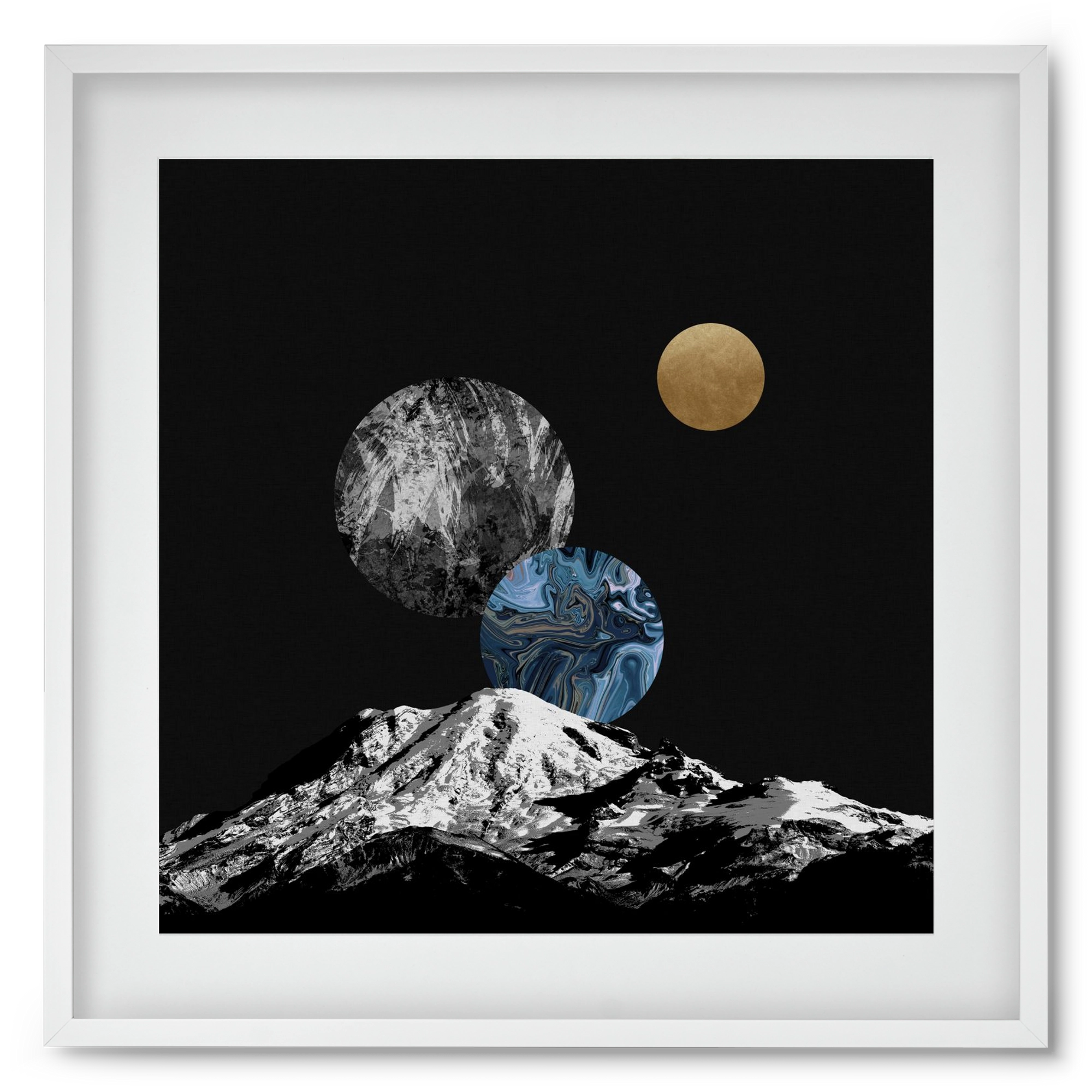 Space II, 50x50 cm (40x40 cm), Fehér keret, paszpartuval