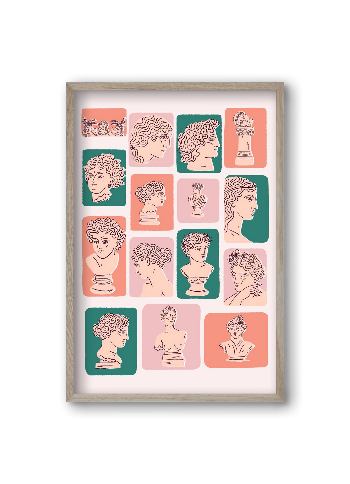 Ancient Faces, 20x30 cm (20x30 cm), Tölgy keret