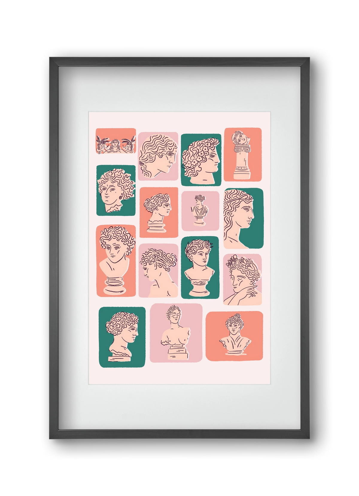 Ancient Faces, 30x45 cm (20x30 cm), Fekete keret, paszpartuval