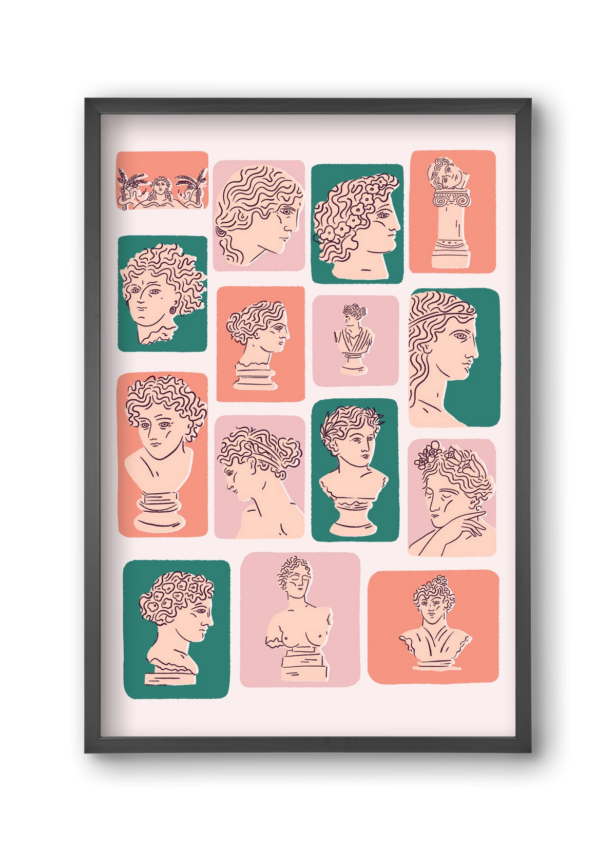 Ancient Faces, 30x45 cm (30x45 cm), Fekete keret