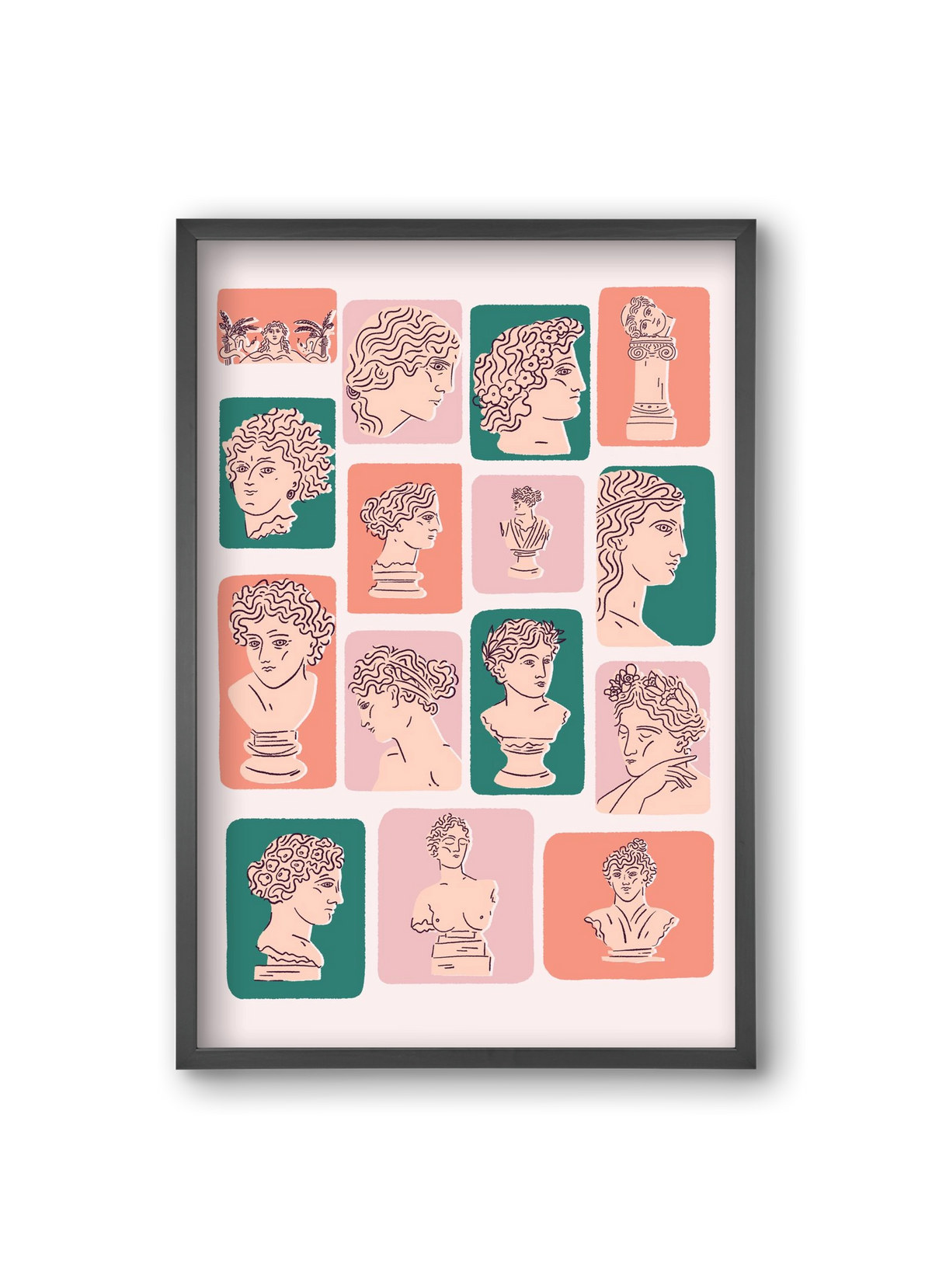 Ancient Faces, 20x30 cm (20x30 cm), Fekete keret