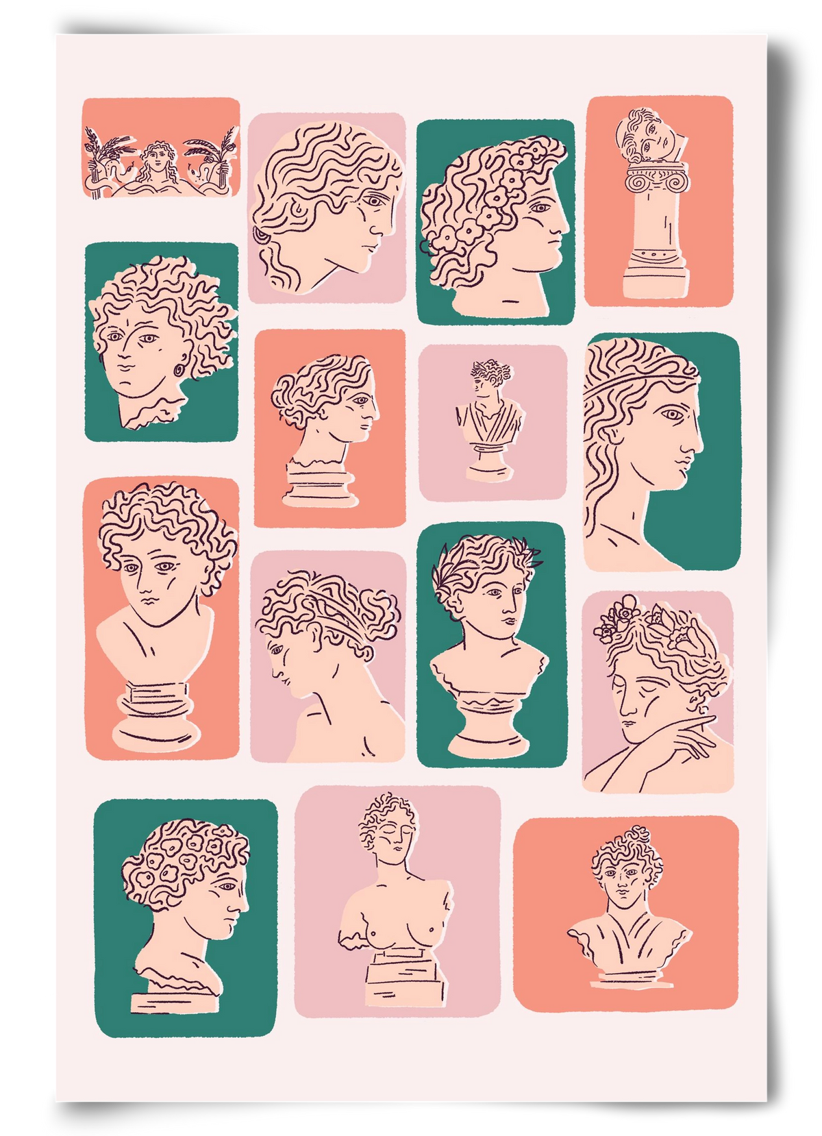 Ancient Faces, 60x90 cm, Keret nélkül