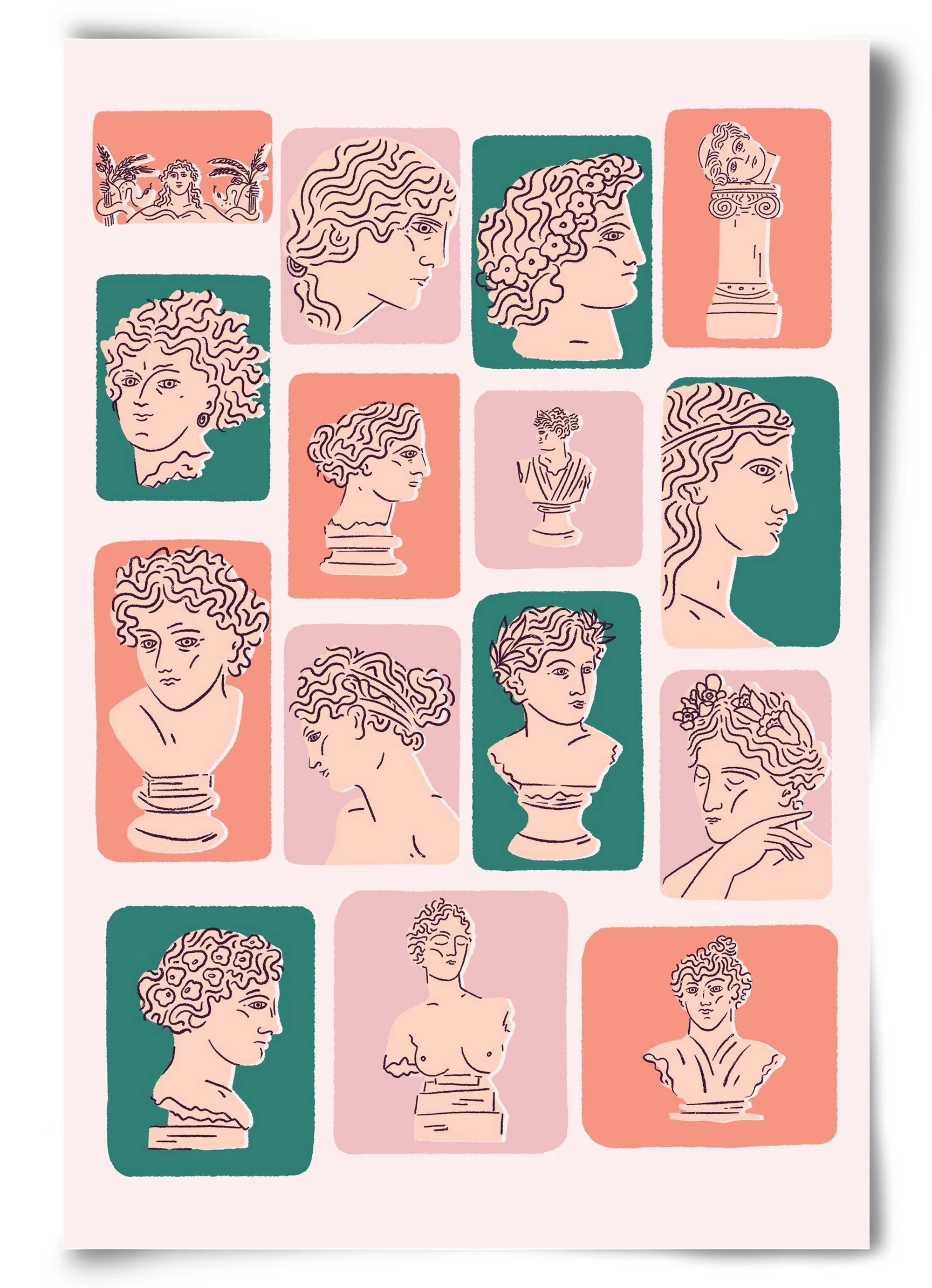 Ancient Faces, 60x90 cm, Keret nélkül