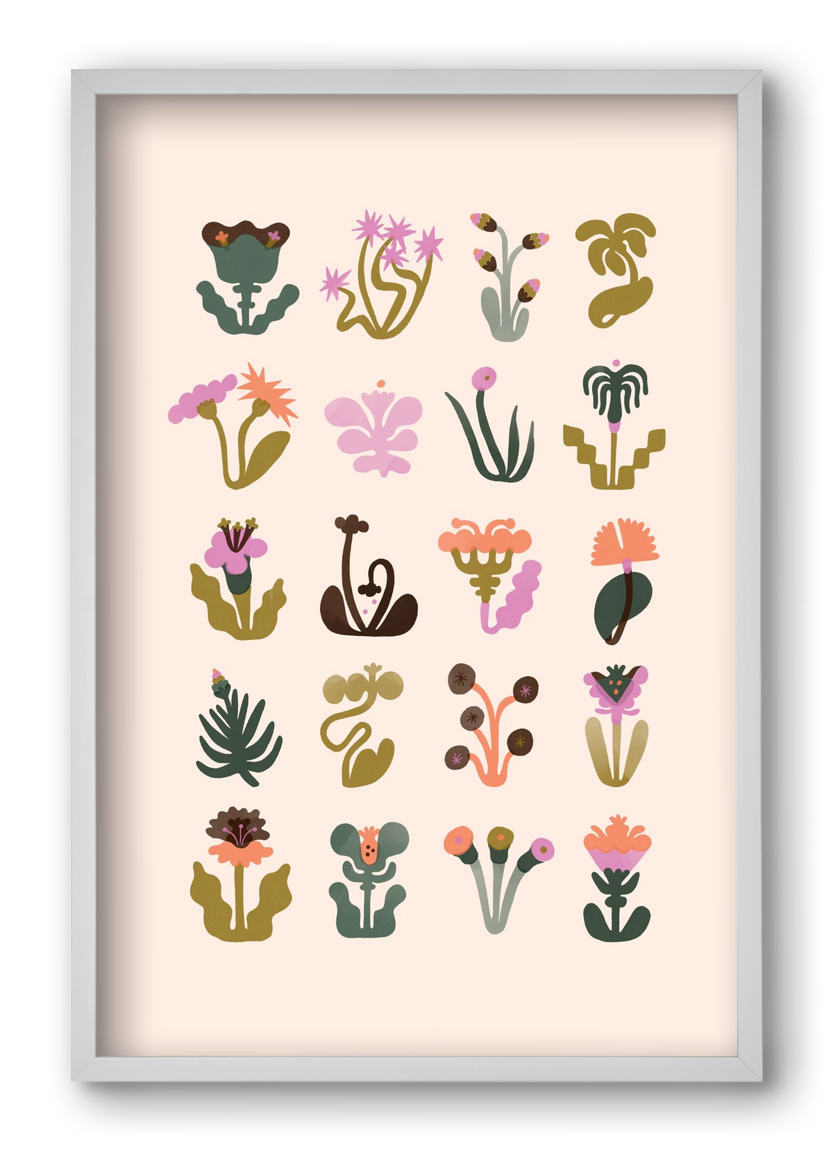 Bloom, 40x60 cm (40x60 cm), Fehér keret