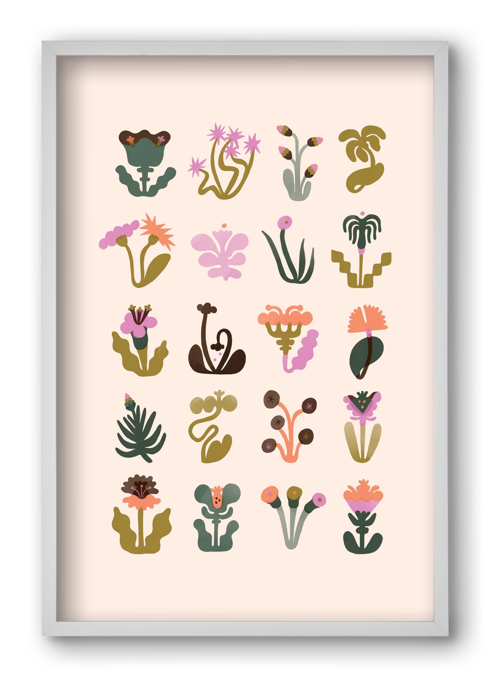 Bloom, 40x60 cm (40x60 cm), Fehér keret