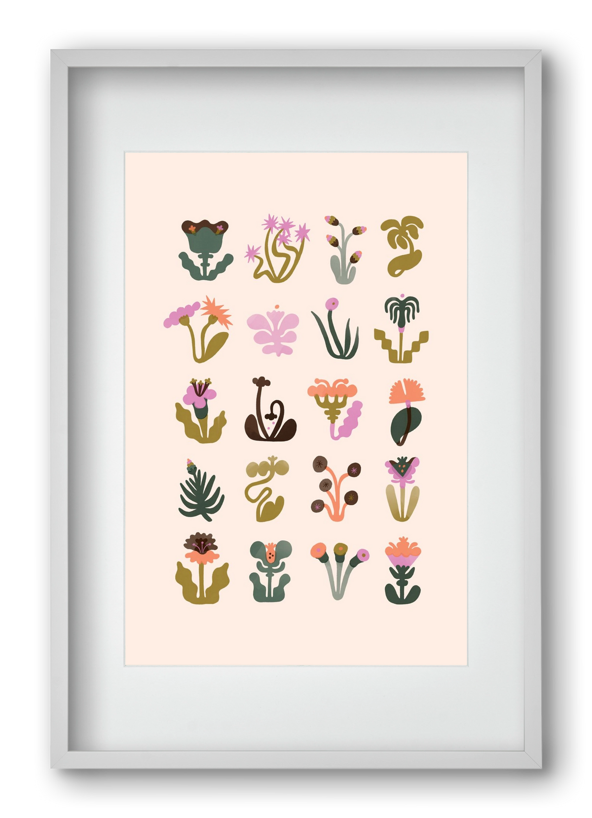 Bloom, 40x60 cm (30x45 cm), Fehér keret, paszpartuval